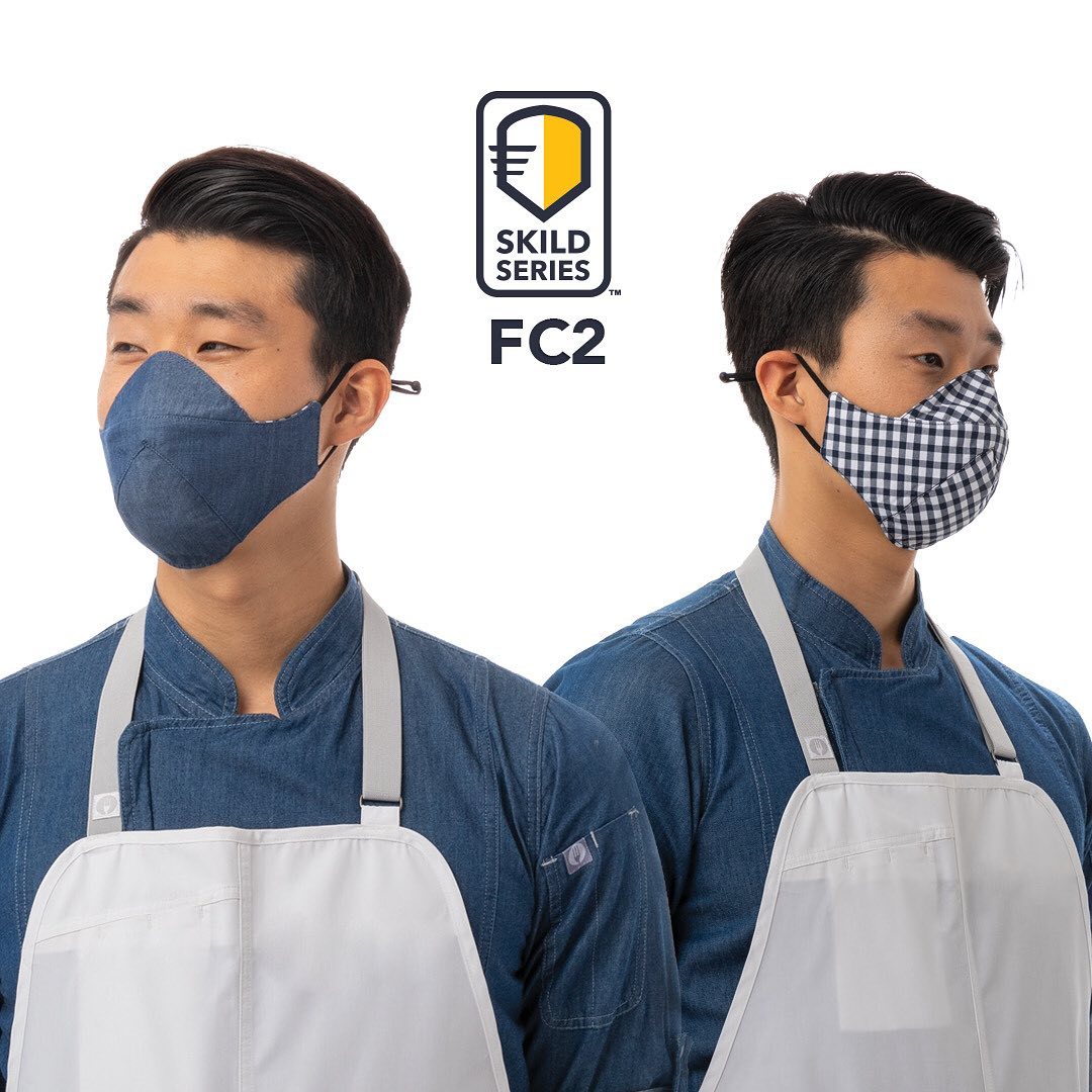 スキルドシリーズ〈FC2〉インディゴブルー リバーシブル 耳掛け型 マスク(6枚入)