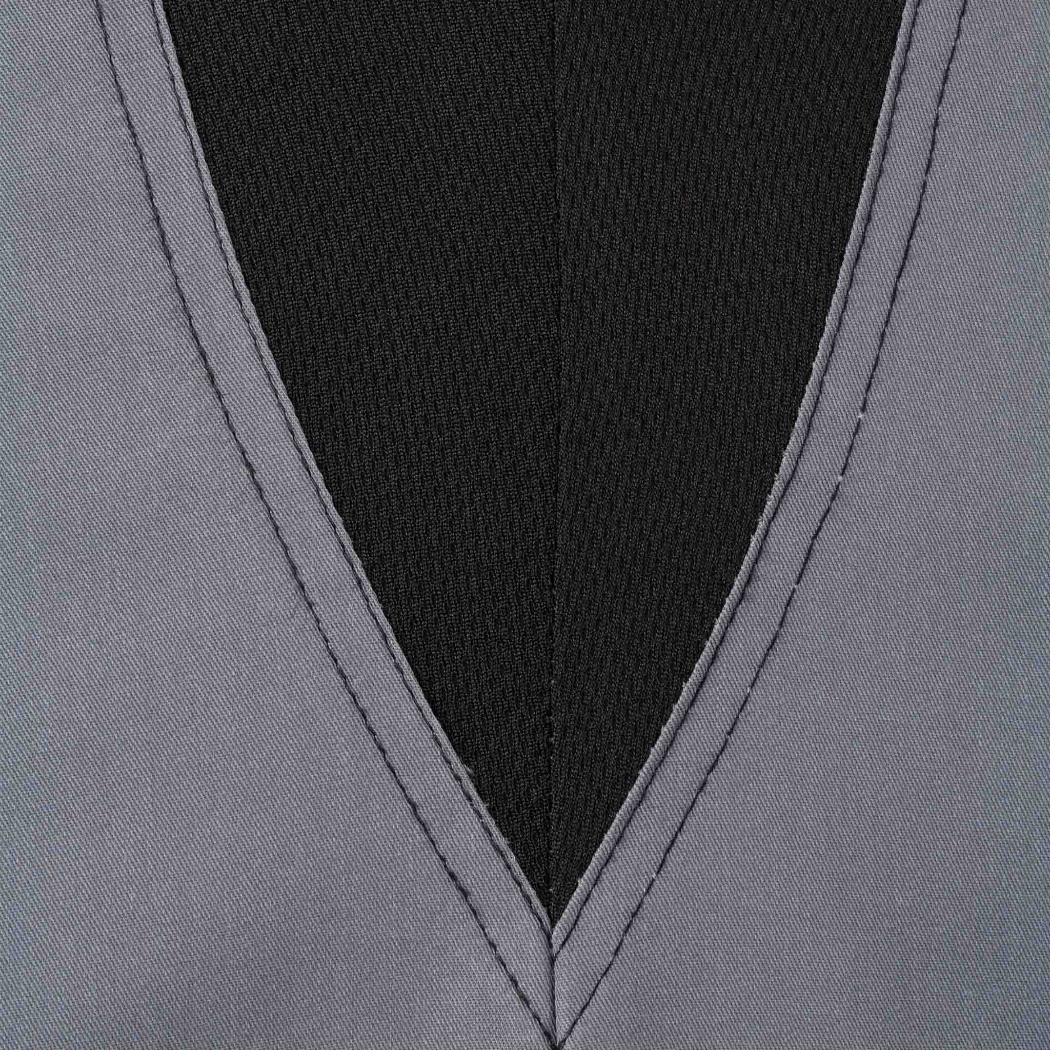 バリス グレー/ブラック 軽量半袖 コックコート