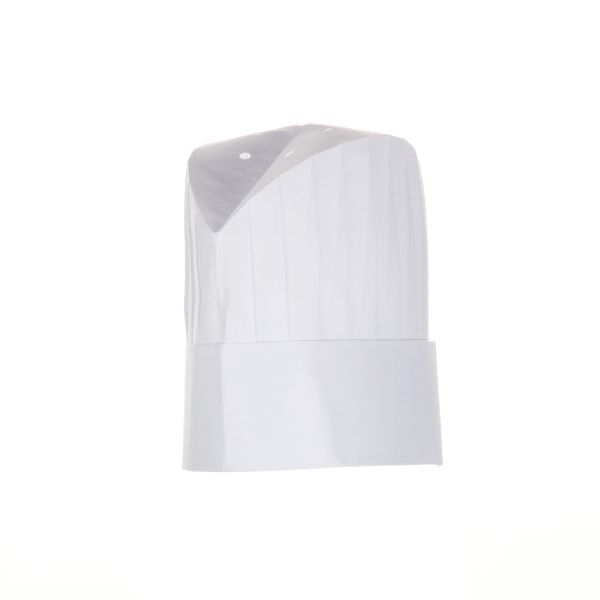 ヨーロッパスタイル トック ホワイト（コック帽）（不織布・使い捨てタイプ、サイズ調整可）