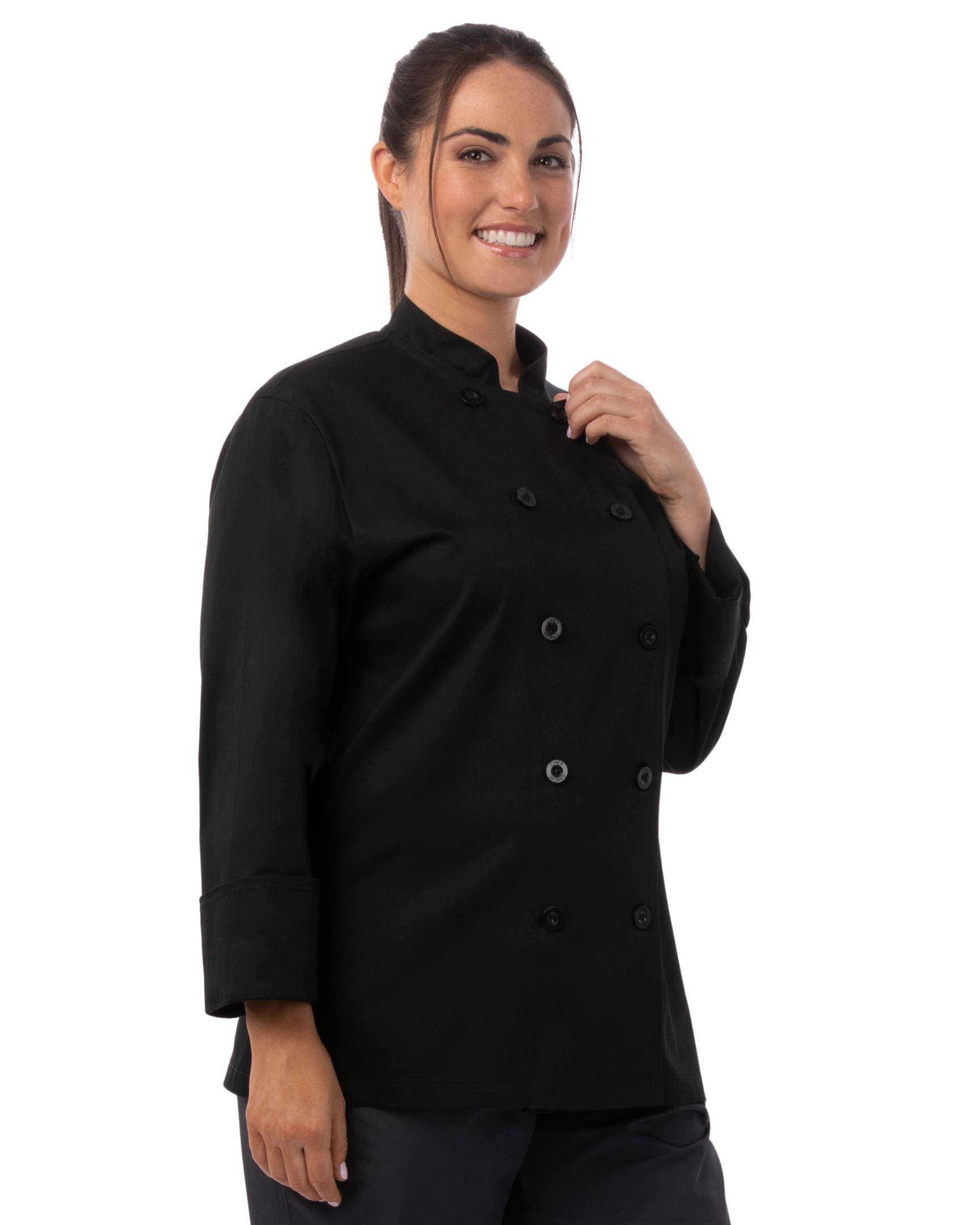 レディース ル・マンズ ブラック 長袖 コックコート｜Chef Works Japan