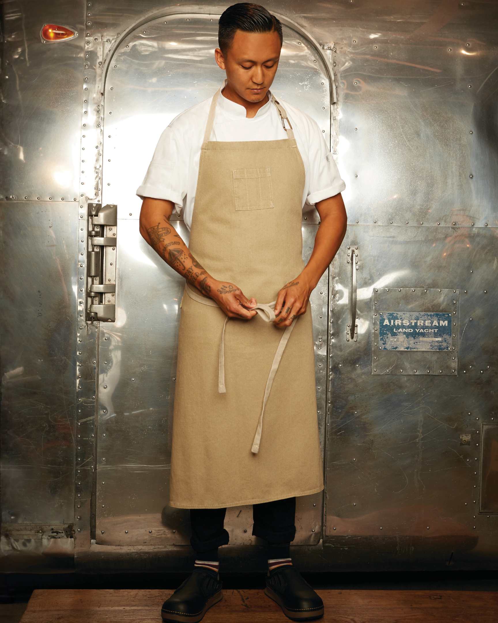 オースティン ナチュラル  デニム ラージシェフ エプロン