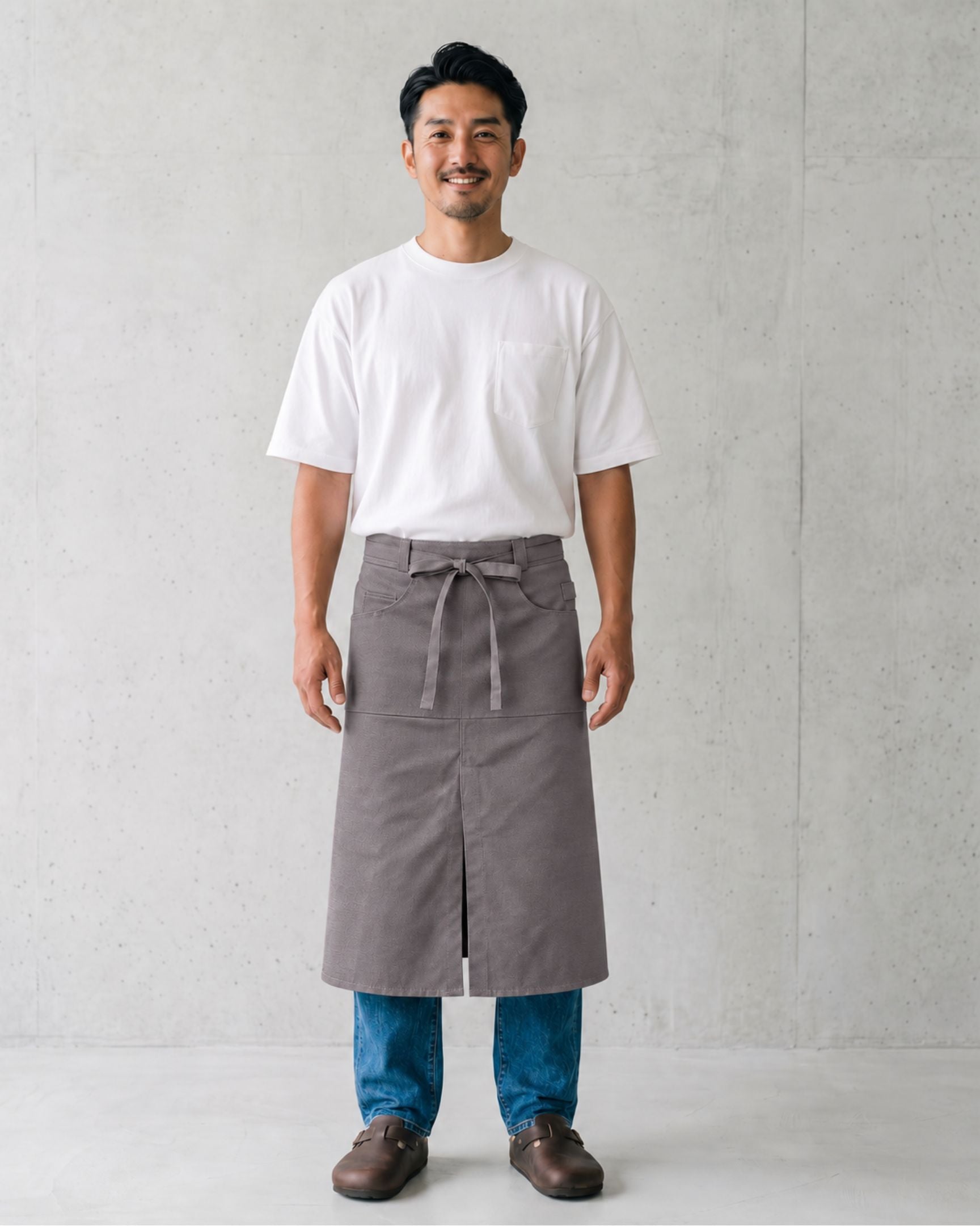 Chef Works (シェフワークス) ノルディック グレー 綿100% キャンバス 《ロング》 サロン（ソムリエ） エプロン
