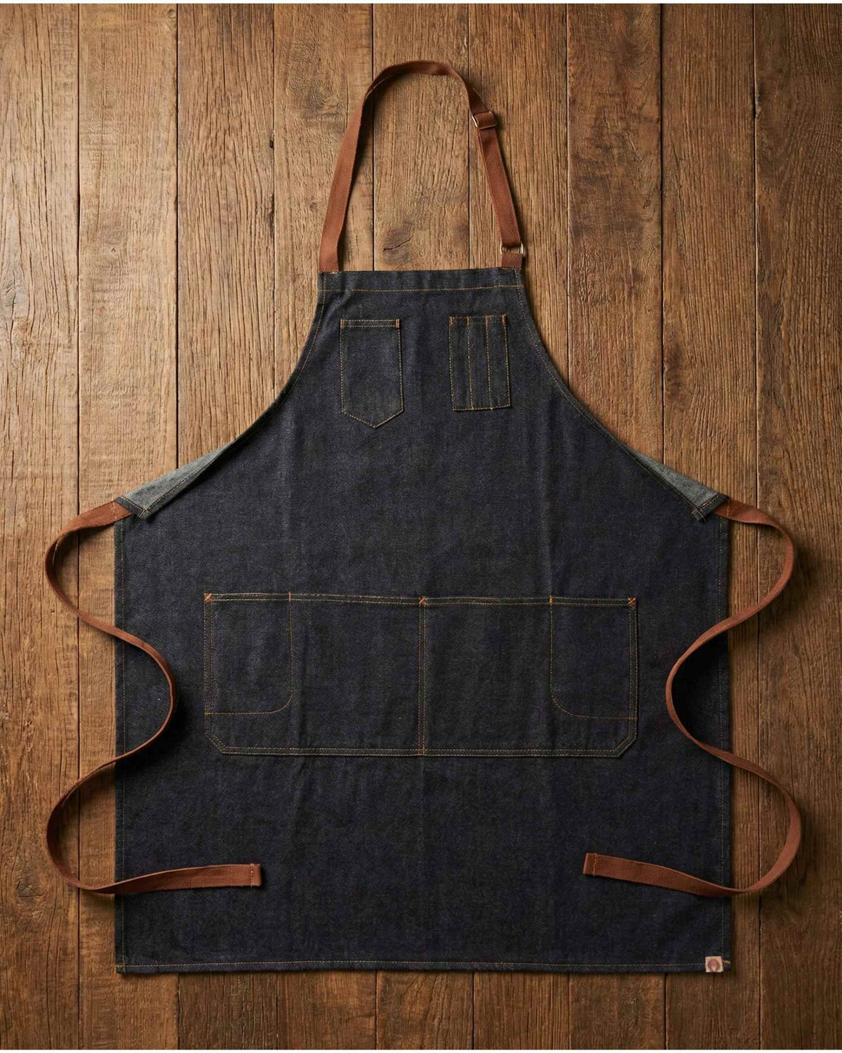 シェフワークス メンフィス ブラック デニム レギュラー エプロン