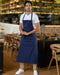 【BRAGARD】「TRAVEL（トラベル）」 ブルー ポケット付き 胸当て エプロン