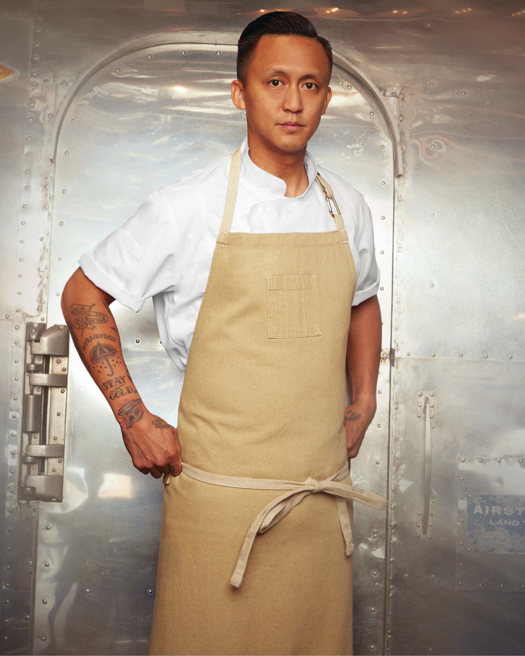 オースティン ナチュラル  デニム ラージシェフ エプロン