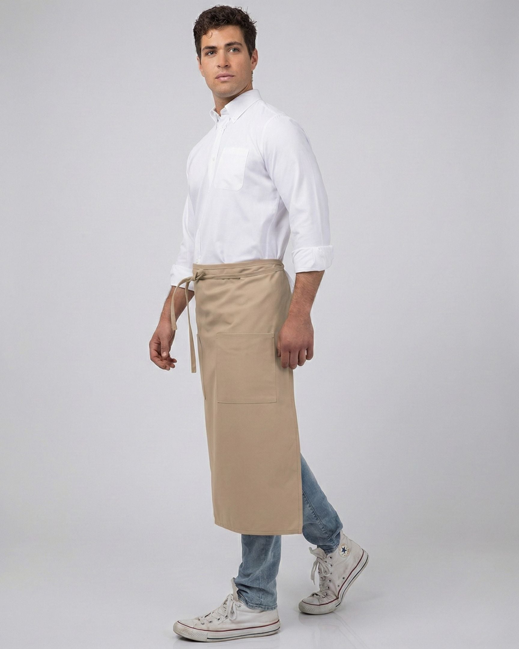 Chef Works (シェフワークス) ツーポケット カーキ ロングサロン（ソムリエ・前掛け）エプロン