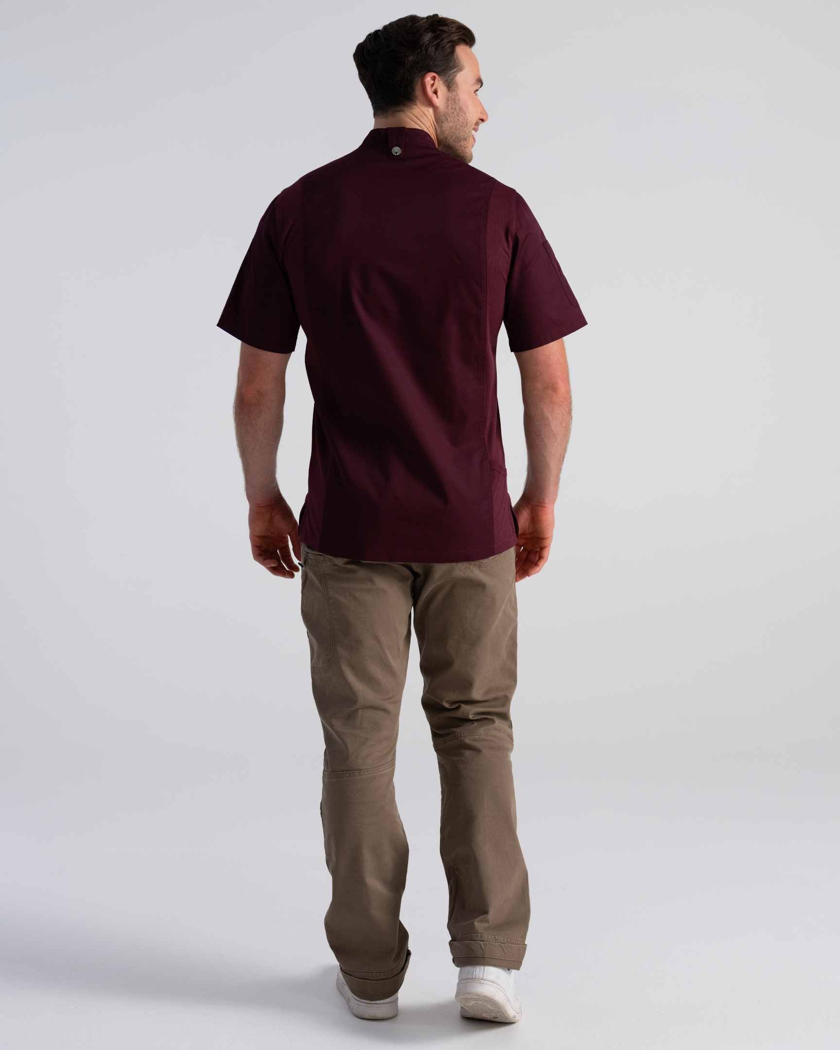 メンズ スプリングフィールド メルロー ジッパー 軽量半袖 コックコート