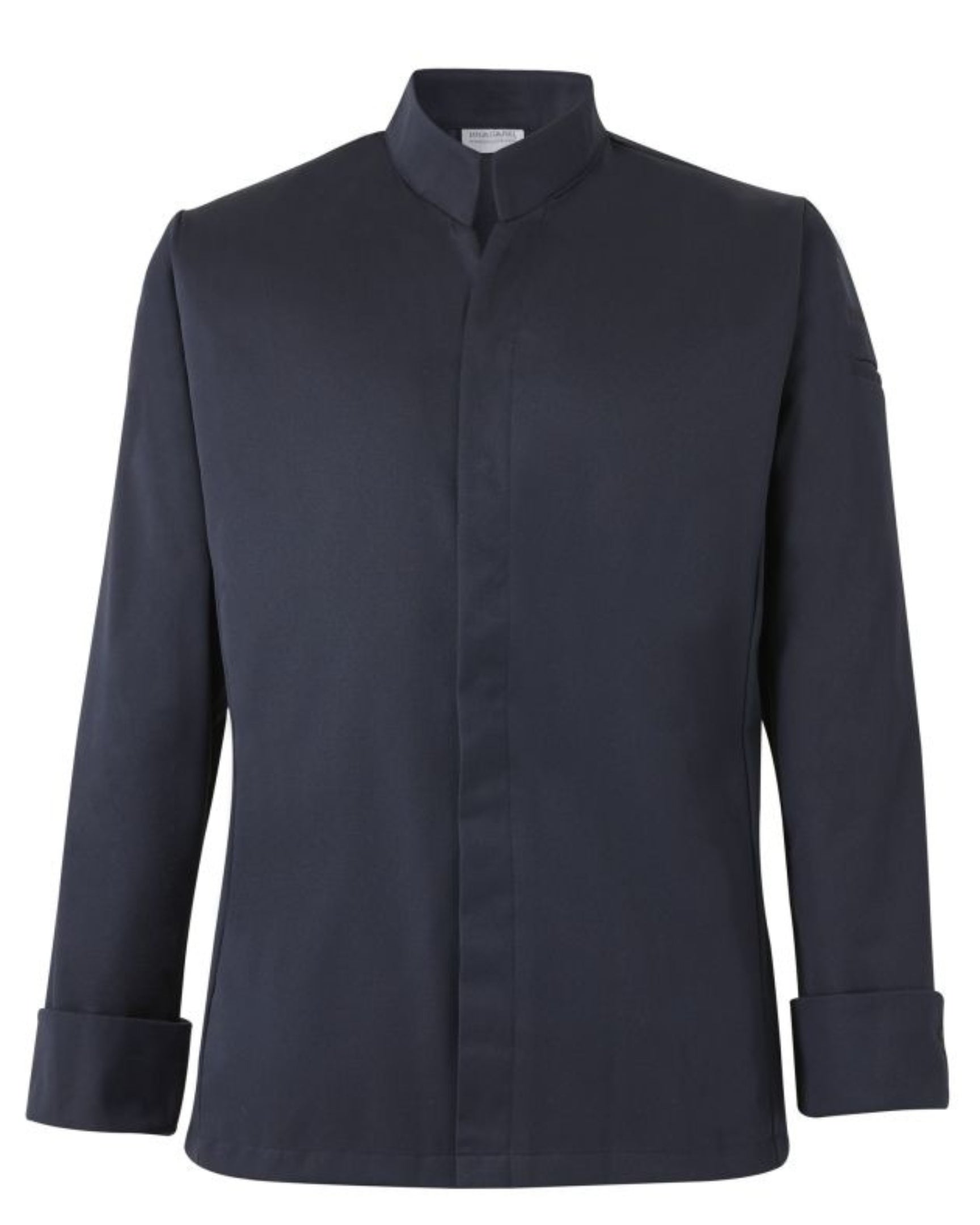 【BRAGARD】メンズ 「GREG（グレッグ）」 ネイビー 立ち襟 長袖 スナップボタン コックコート