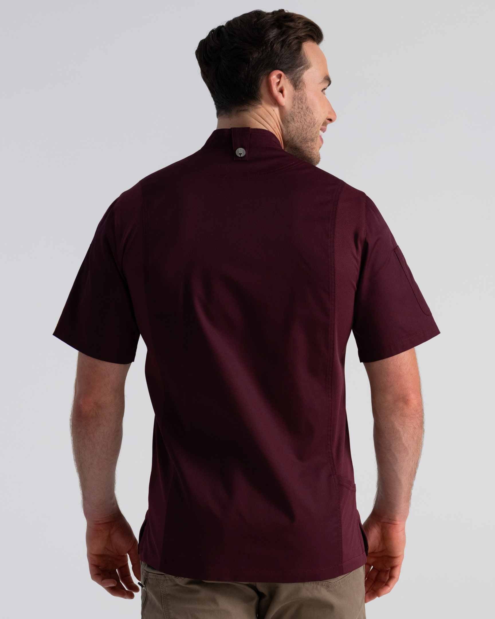 メンズ スプリングフィールド メルロー ジッパー 軽量半袖 コックコート