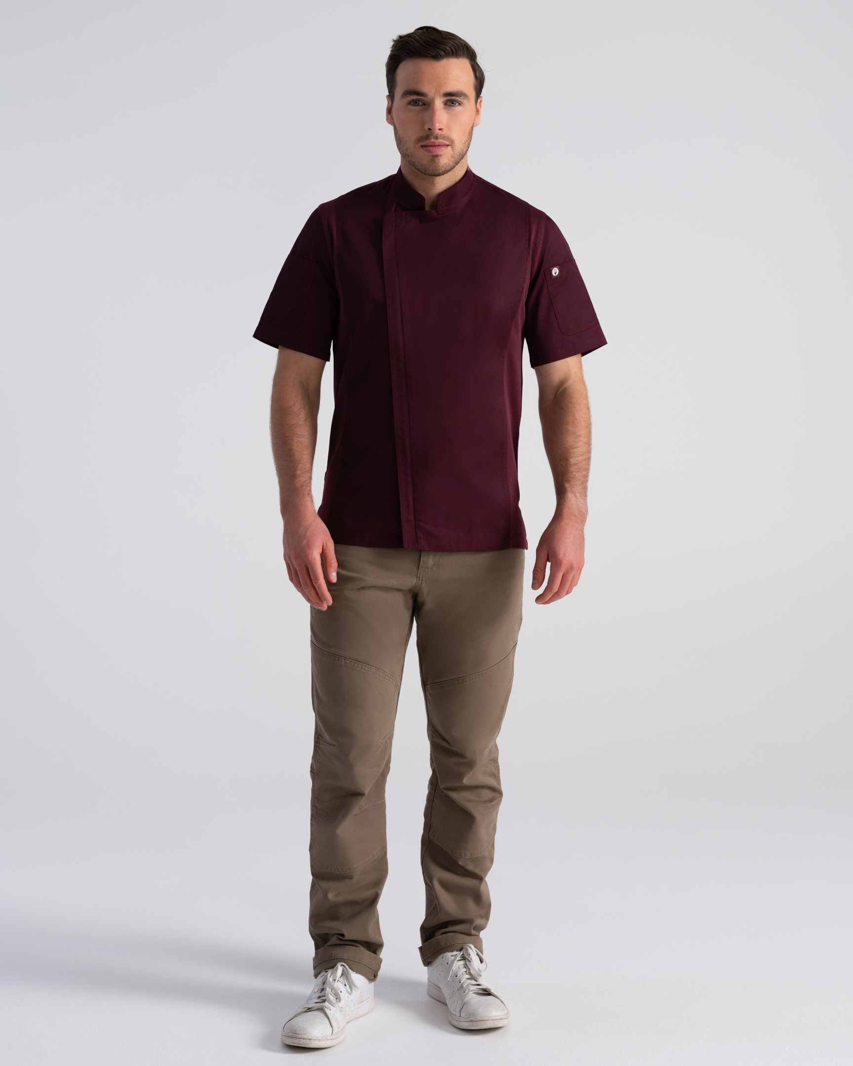 メンズ スプリングフィールド メルロー ジッパー 軽量半袖 コックコート