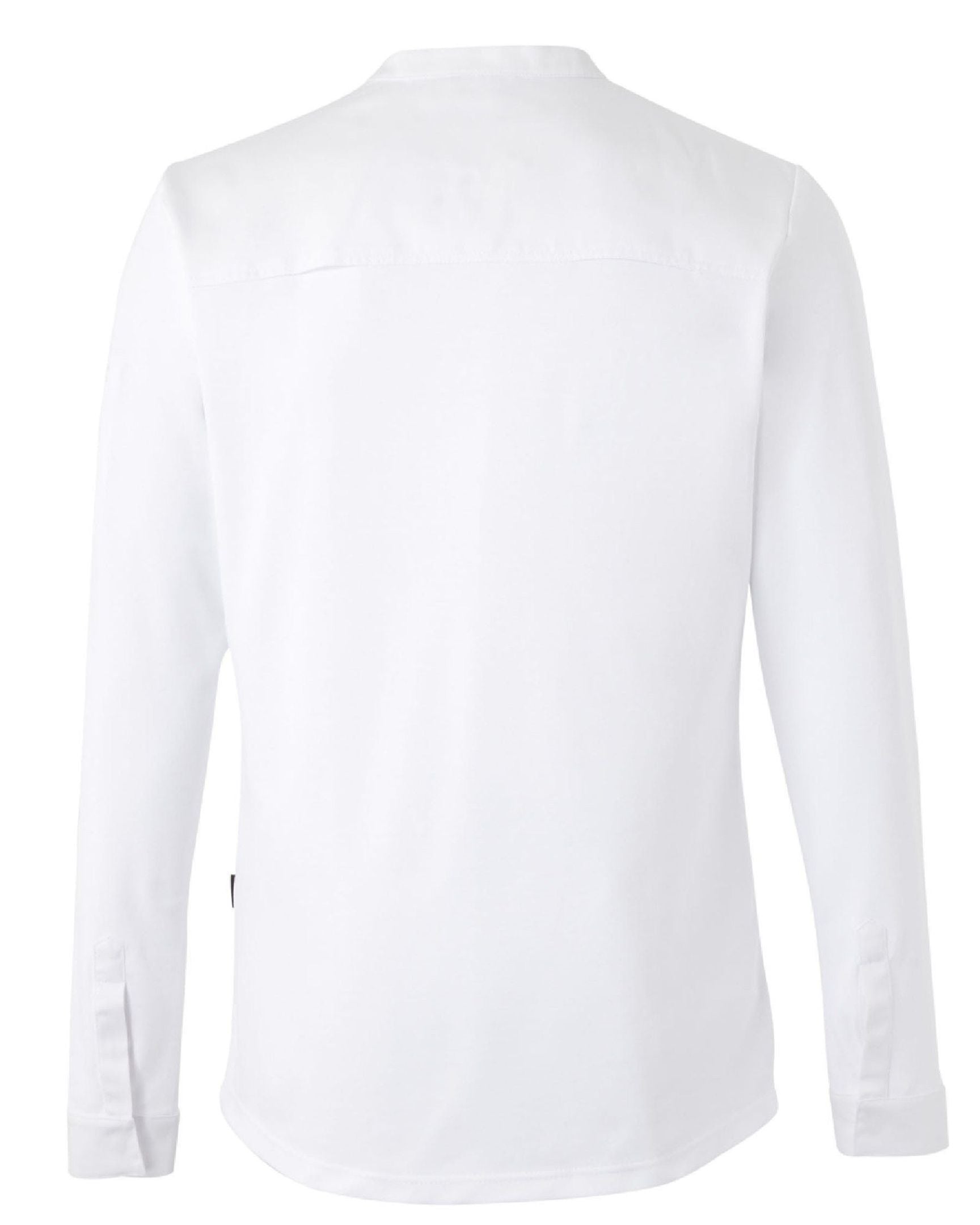 【BRAGARD】メンズ 「ITHURRIA（イトゥーリア）」 ホワイト バンドカラー 長袖 スナップボタン コックコート｜Chef Works Japan