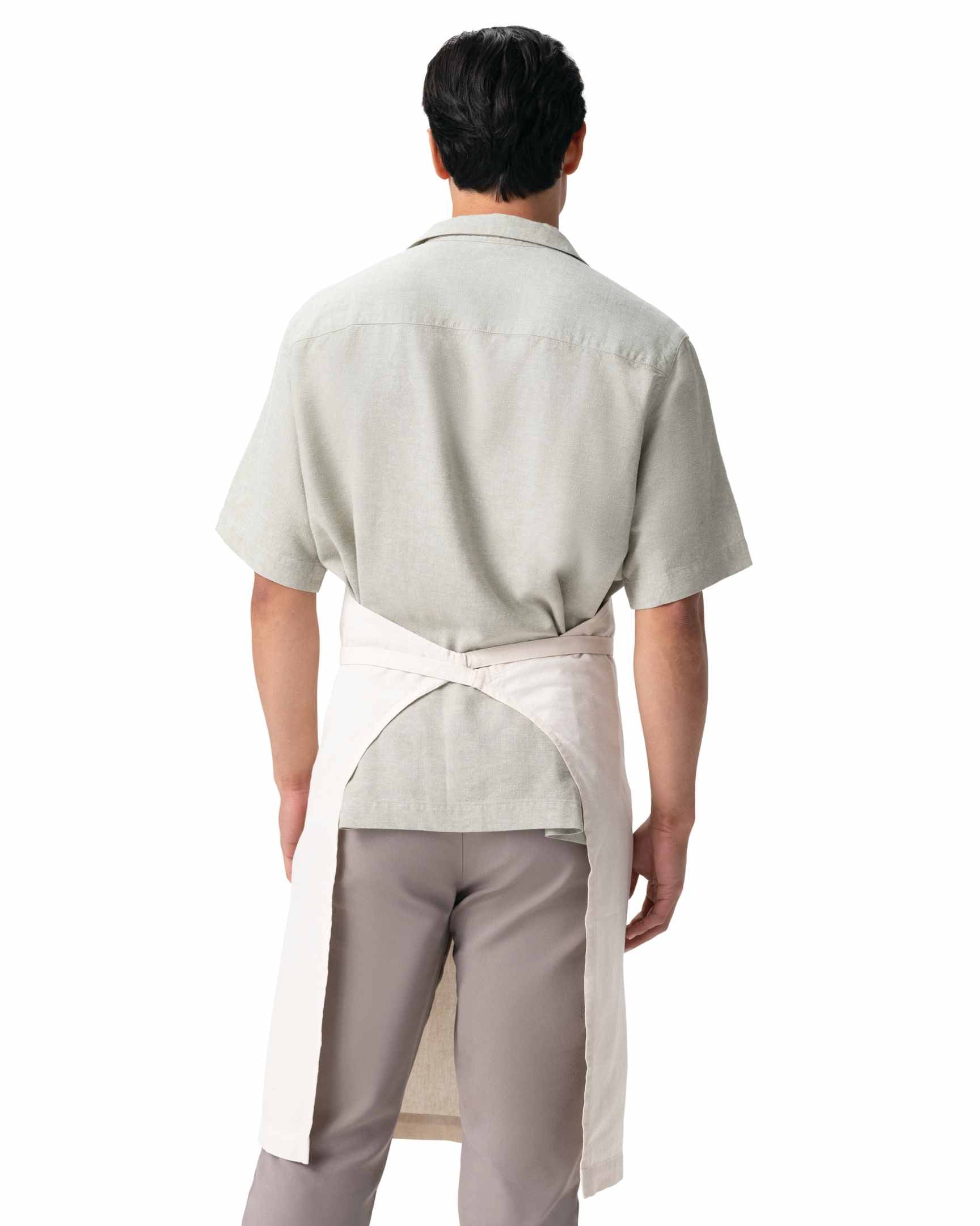 ハンティントン 麻（ヘンプ/テンセル） ナチュラルオーツ 《レギュラー》 胸当て エプロン