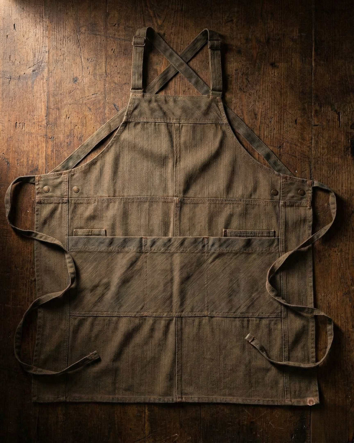 トップス papier Apron brown ヴィンテーデニム「アップタウン」エプロン｜飲食店制服｜Chef Works