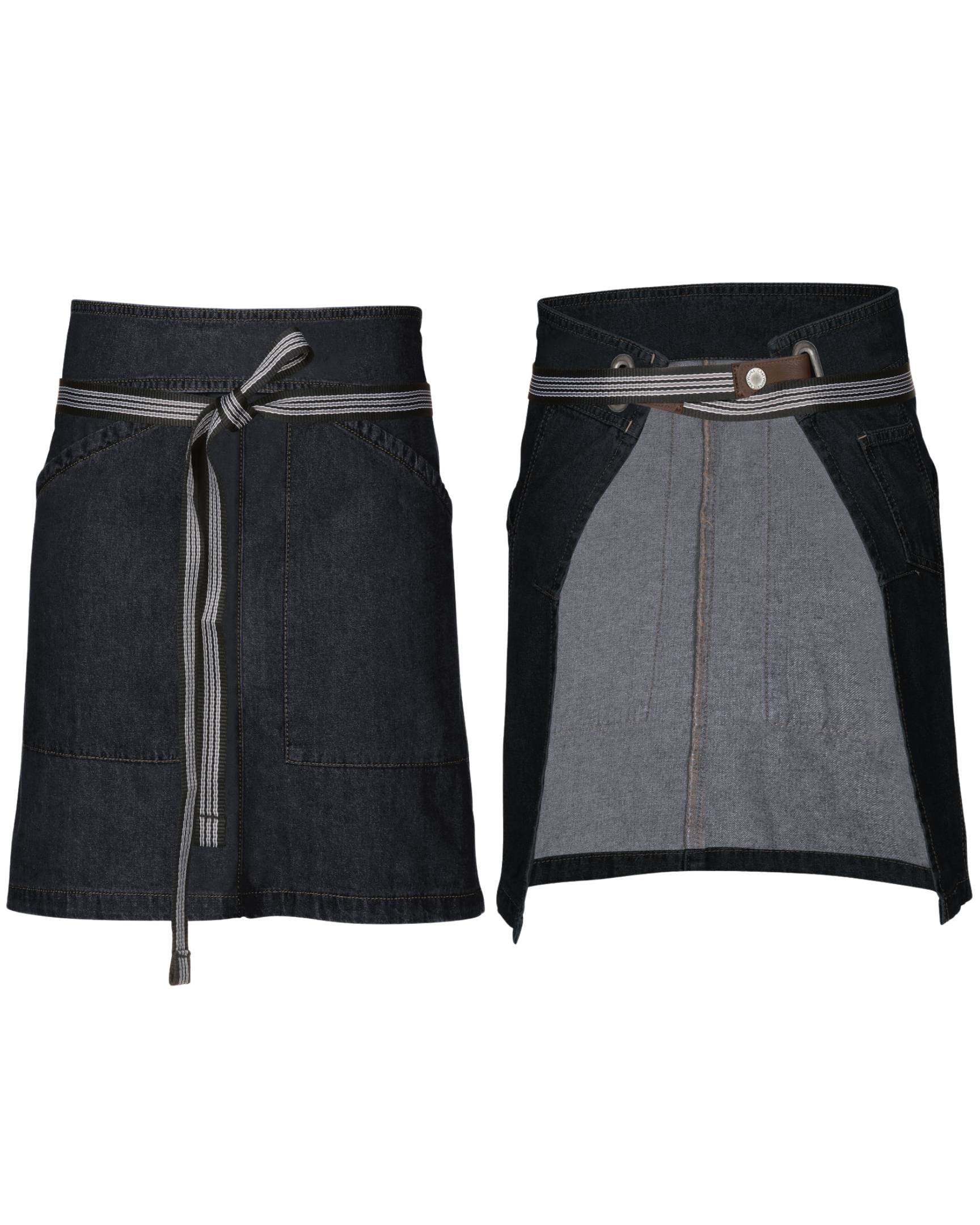 【スナップボタン式】バークレー ダークインディゴ デニム 《ミドル》 サロン エプロン｜Chef Works Japan