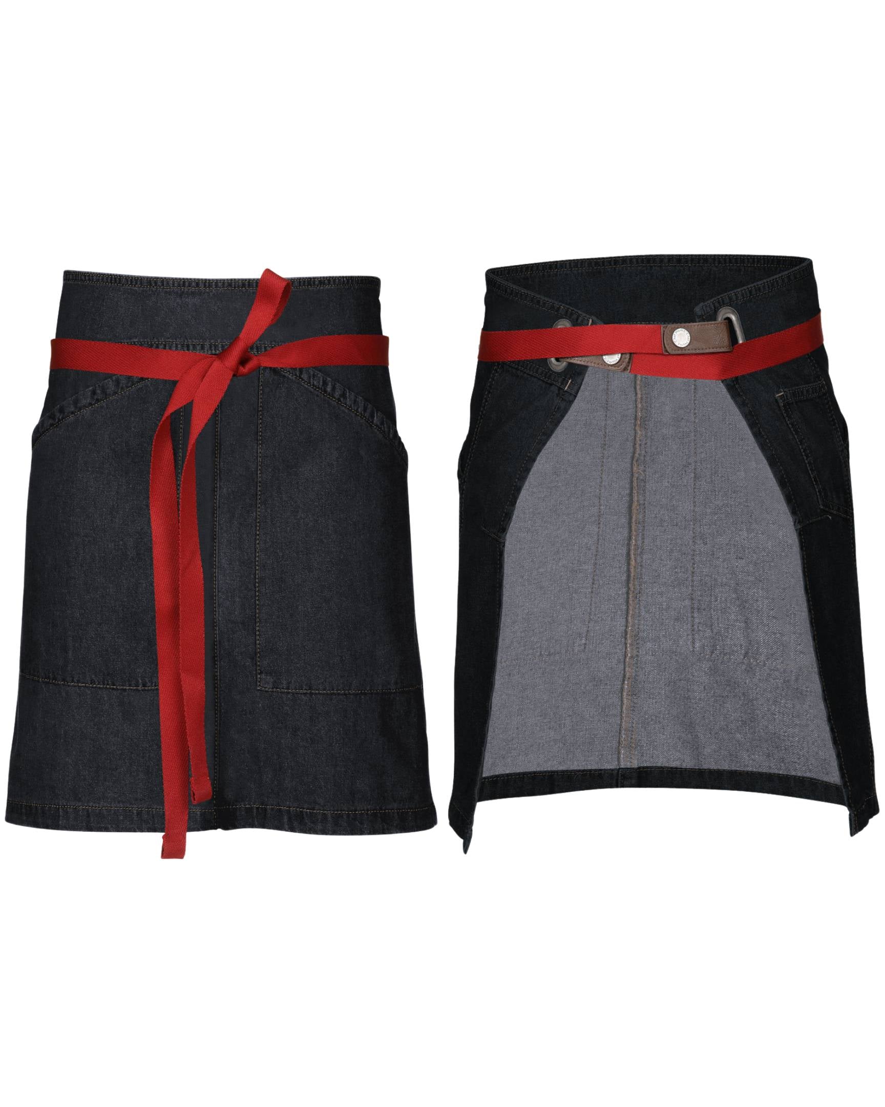 【スナップボタン式】バークレー ダークインディゴ デニム 《ミドル》 サロン エプロン｜Chef Works Japan