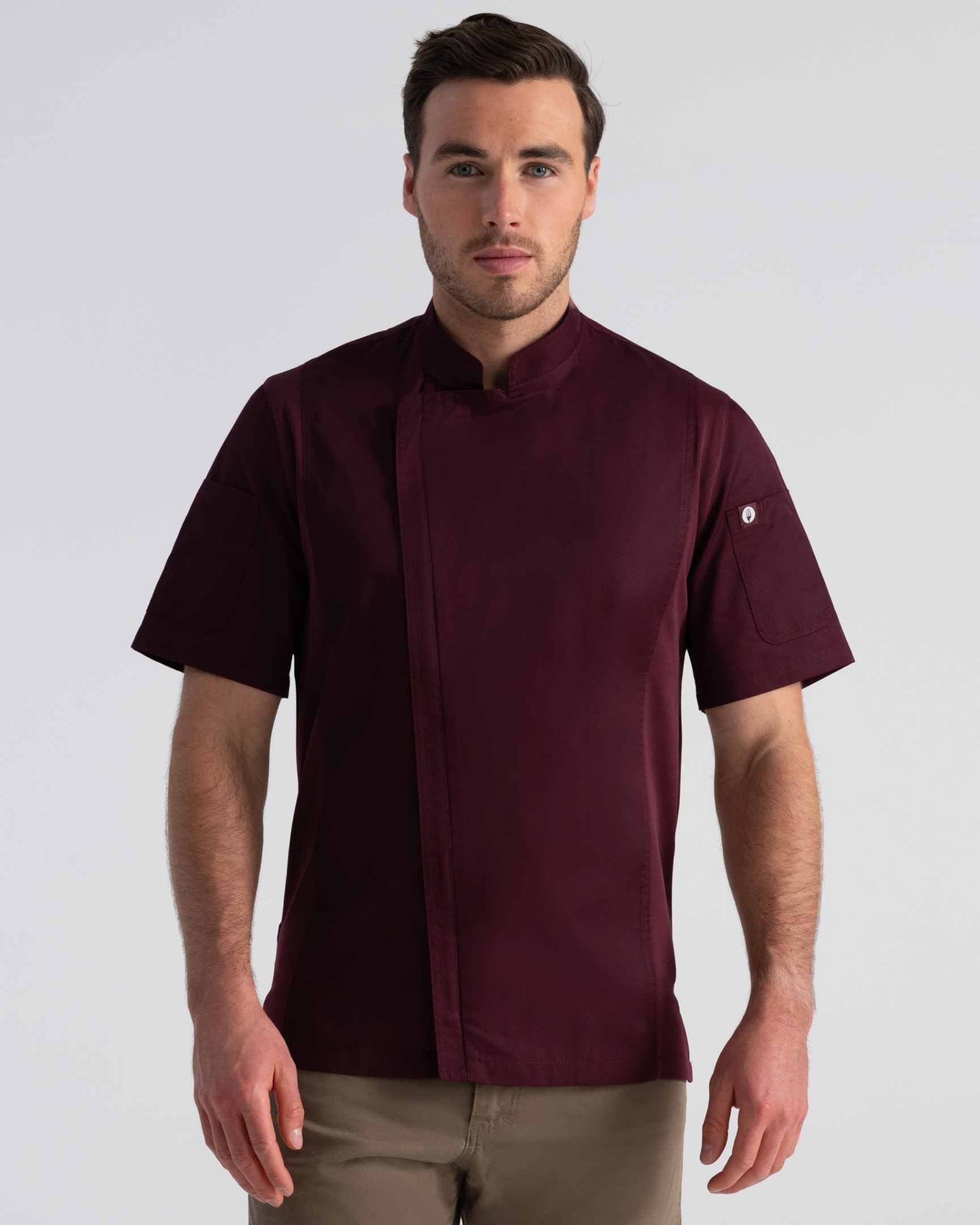 メンズ スプリングフィールド メルロー ジッパー 軽量半袖 コックコート