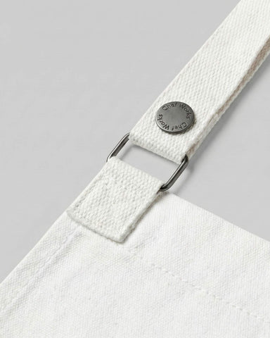 Chef Works (シェフワークス) バイロン ホワイト 綿100% キャンバス クロスバック 胸当て エプロン