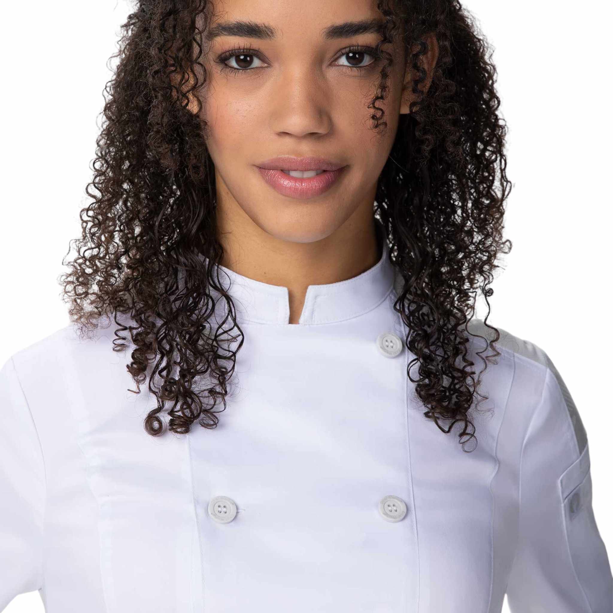 Chef Works (シェフワークス) レディース モハーベ ホワイト  カモフラージュ柄メッシュ搭載 長袖 コックコート