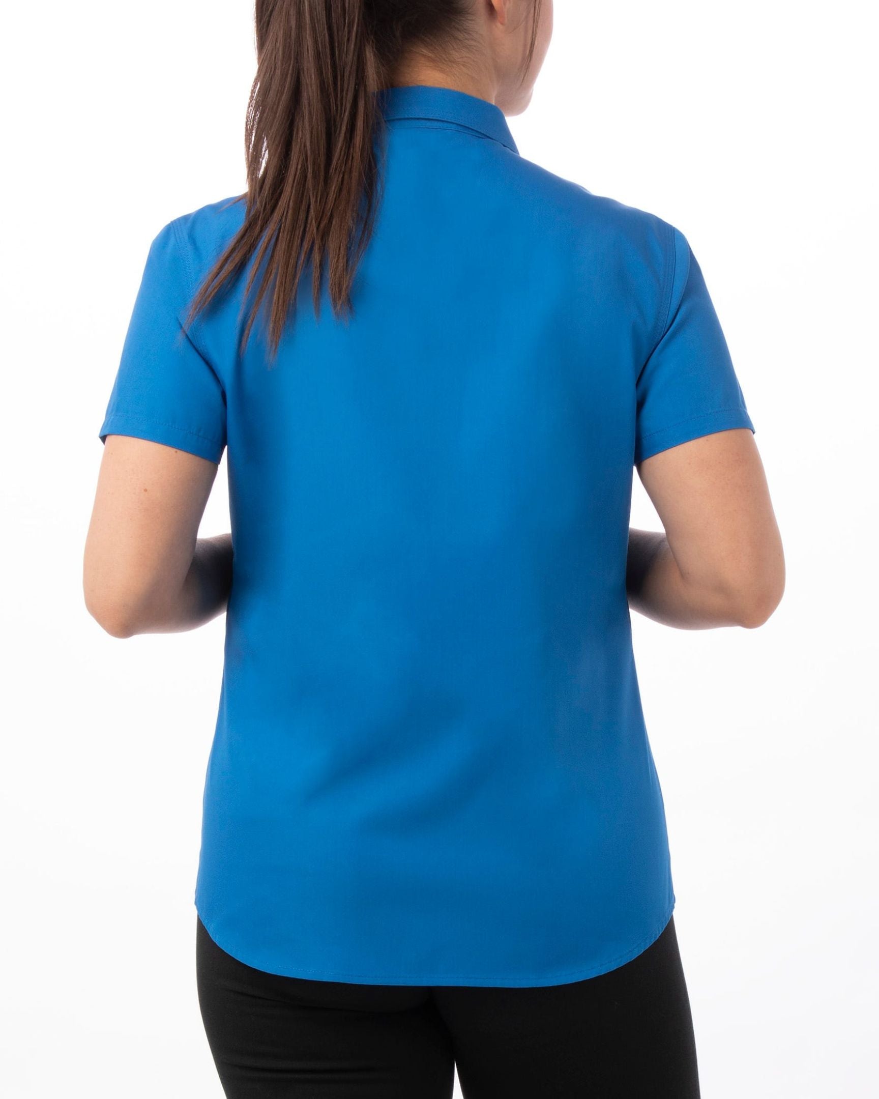 レディース ユニバーサル ブルー   半袖 シャツ｜Chef Works Japan