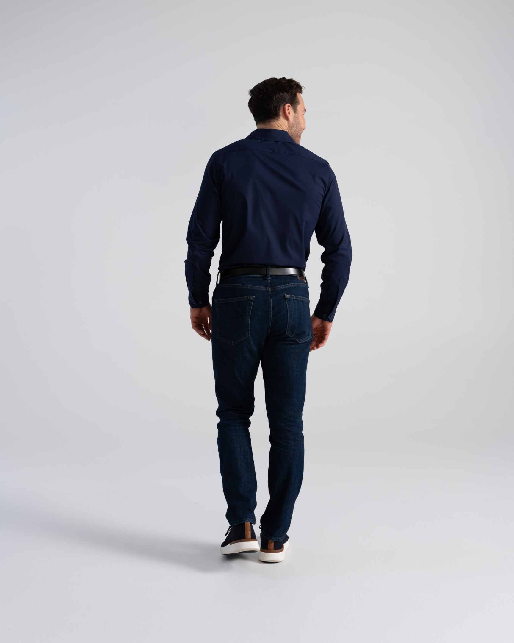 メンズ プレミアムフォーマル ダークネイビー 長袖 ドレスシャツ｜Chef Works Japan