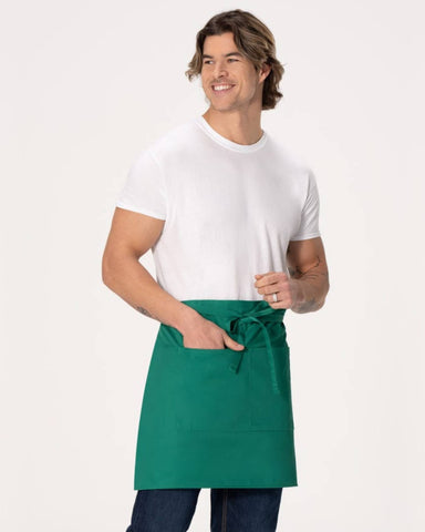 カラー ケリーグリーン ミドル サロン（ハーフビストロエプロン・前掛け）｜Chef Works Japan