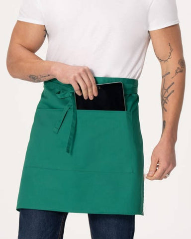 カラー ケリーグリーン ミドル サロン（ハーフビストロエプロン・前掛け）｜Chef Works Japan