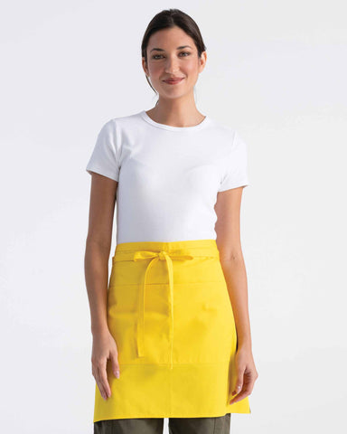 カラー レモン ミドル サロン（ハーフビストロエプロン・前掛け）｜Chef Works Japan