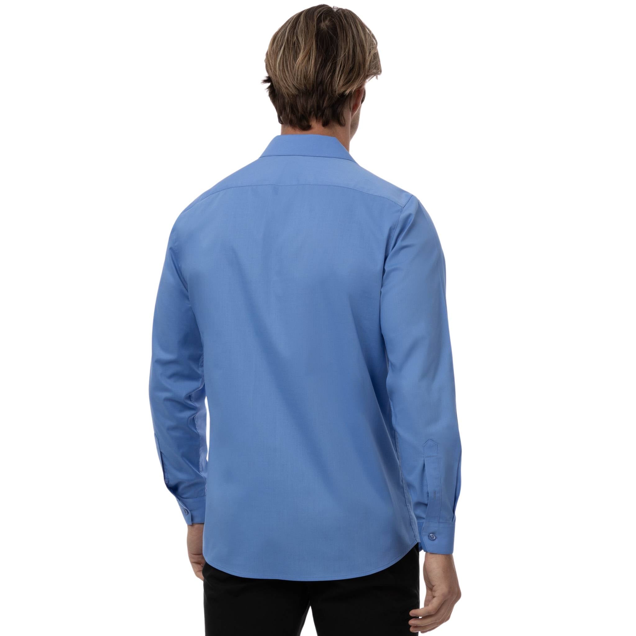 快適「プレミアムフォーマル」長袖ドレスシャツ｜ブルー｜Chef Works
