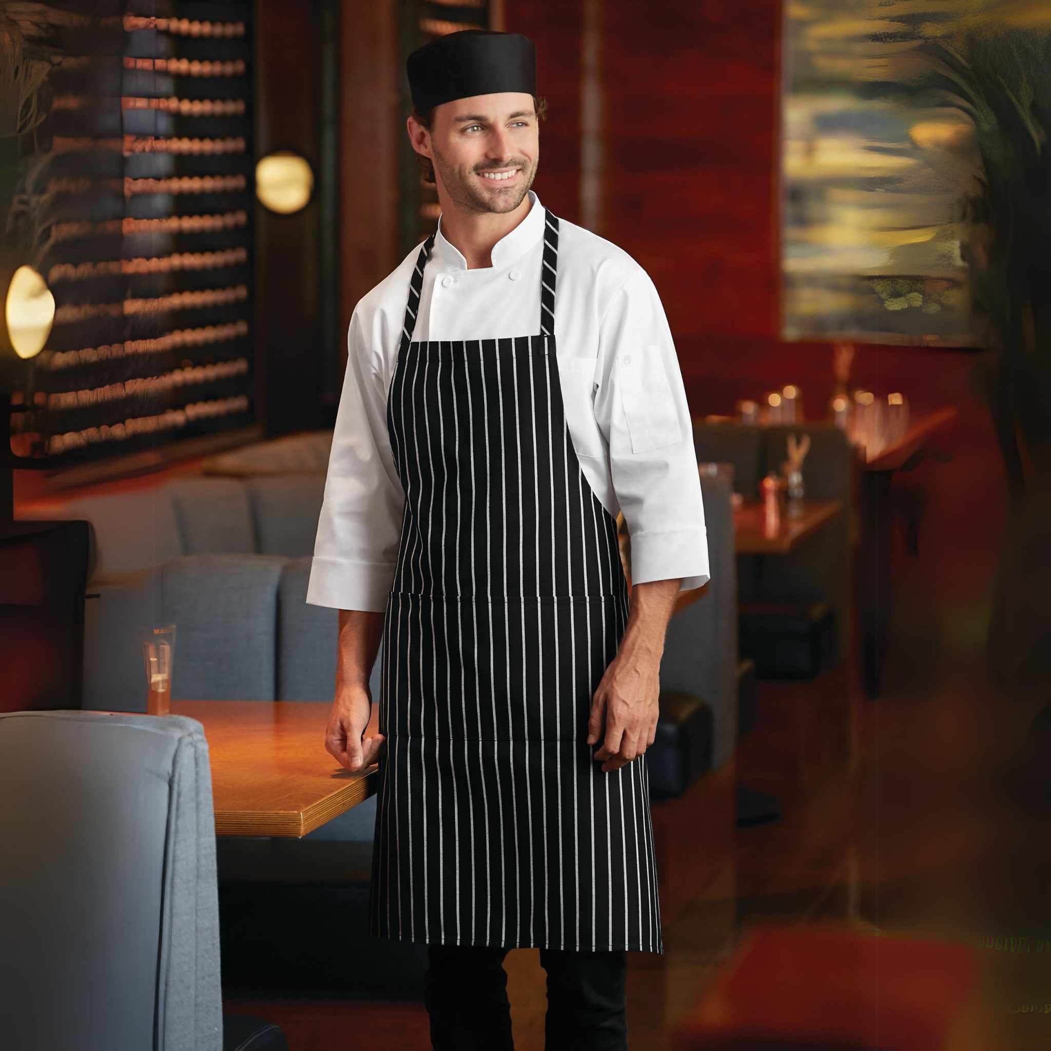 シェフワークス ストライプ ビブ エプロン — Chef Works Japan