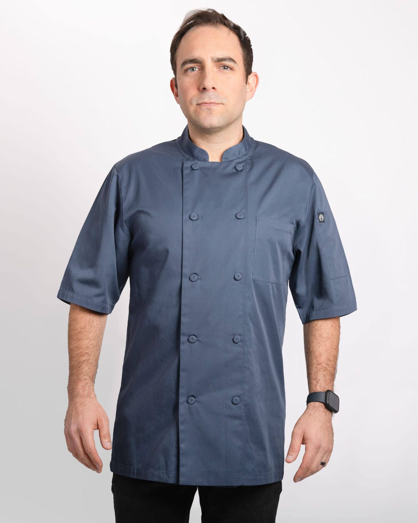 モントリオール ブルー 軽量 半袖 コックコート｜Chef Works Japan