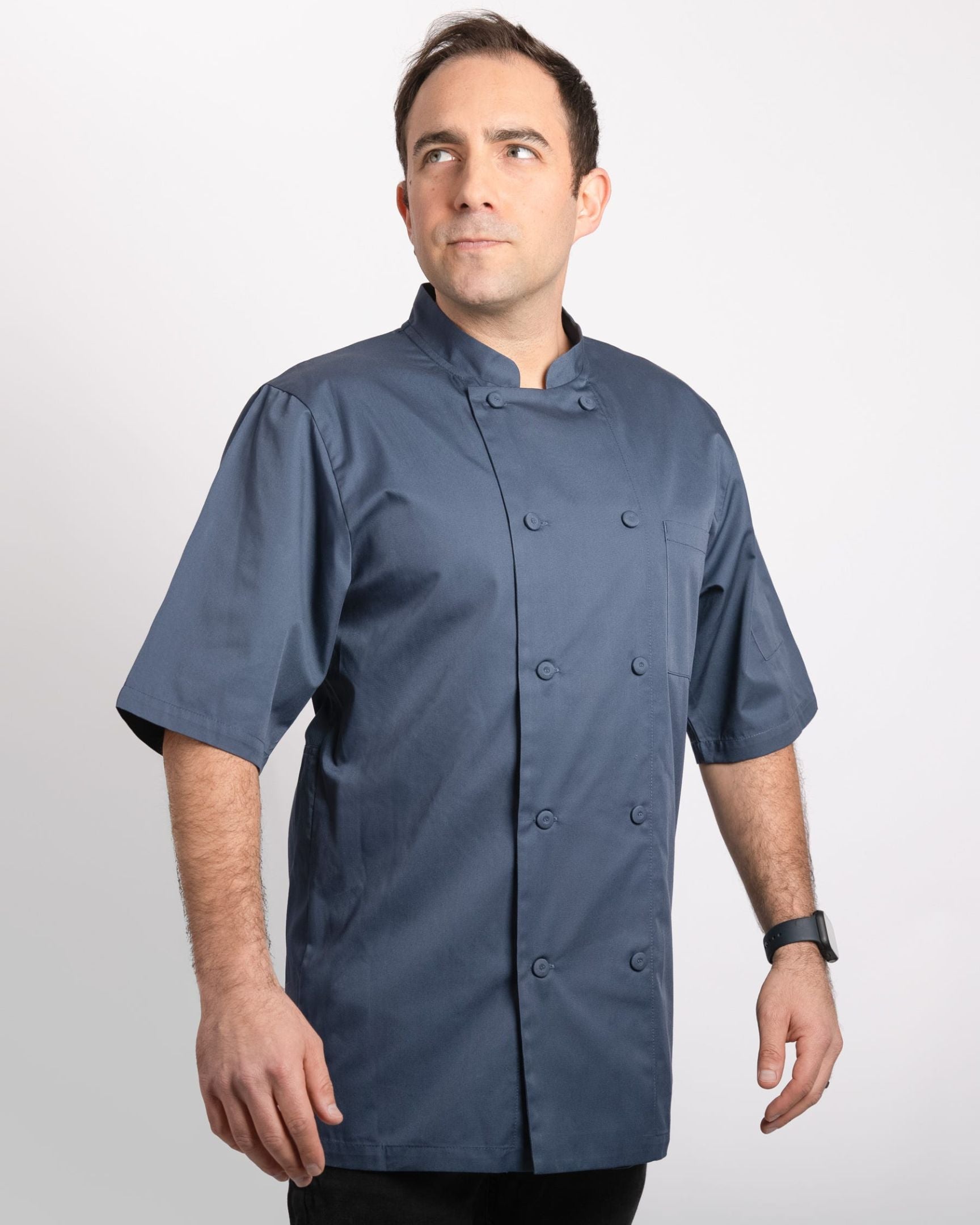 モントリオール ブルー 軽量 半袖 コックコート｜Chef Works Japan