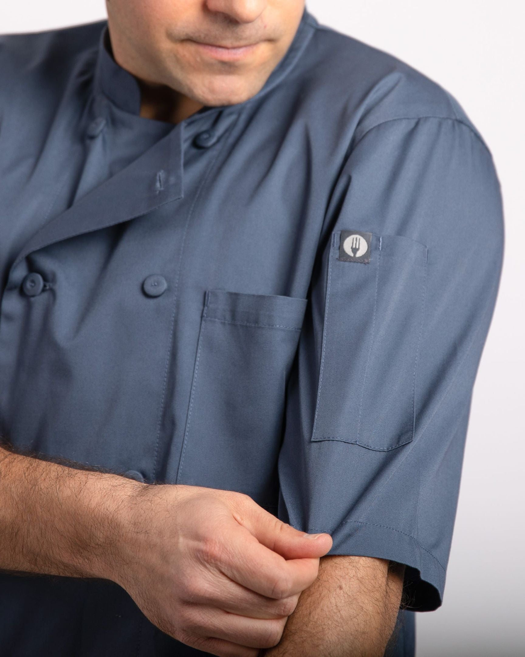 モントリオール ブルー 軽量 半袖 コックコート｜Chef Works Japan