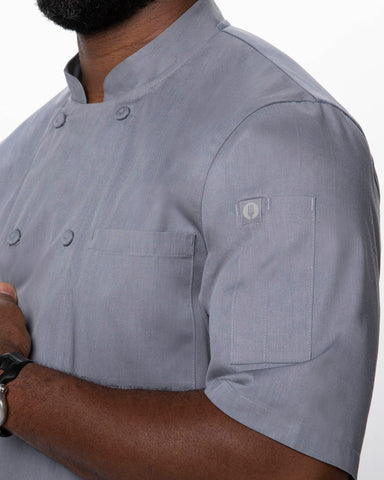モントリオール グレー 軽量 半袖 コックコート｜Chef Works Japan