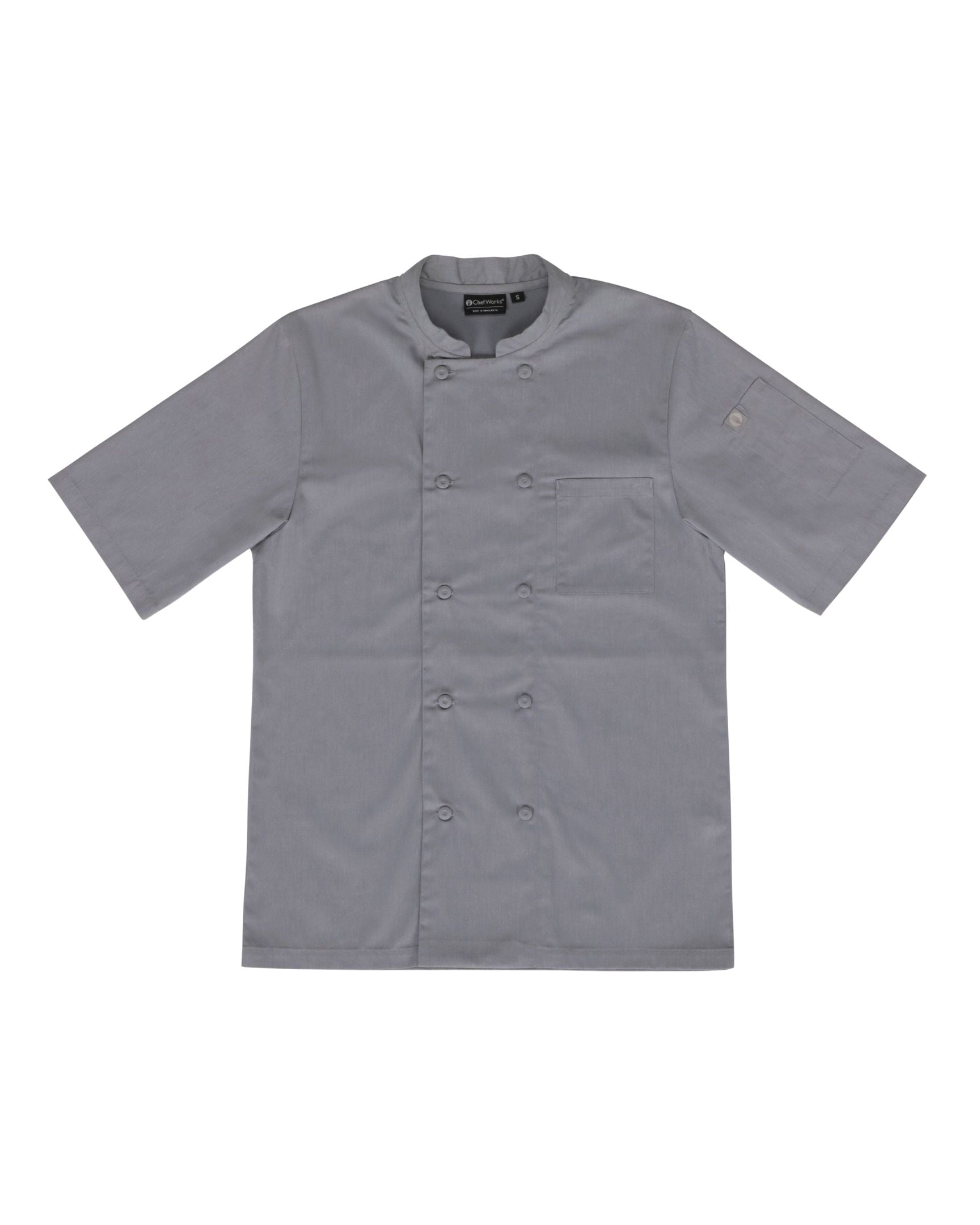 モントリオール グレー 軽量 半袖 コックコート｜Chef Works Japan