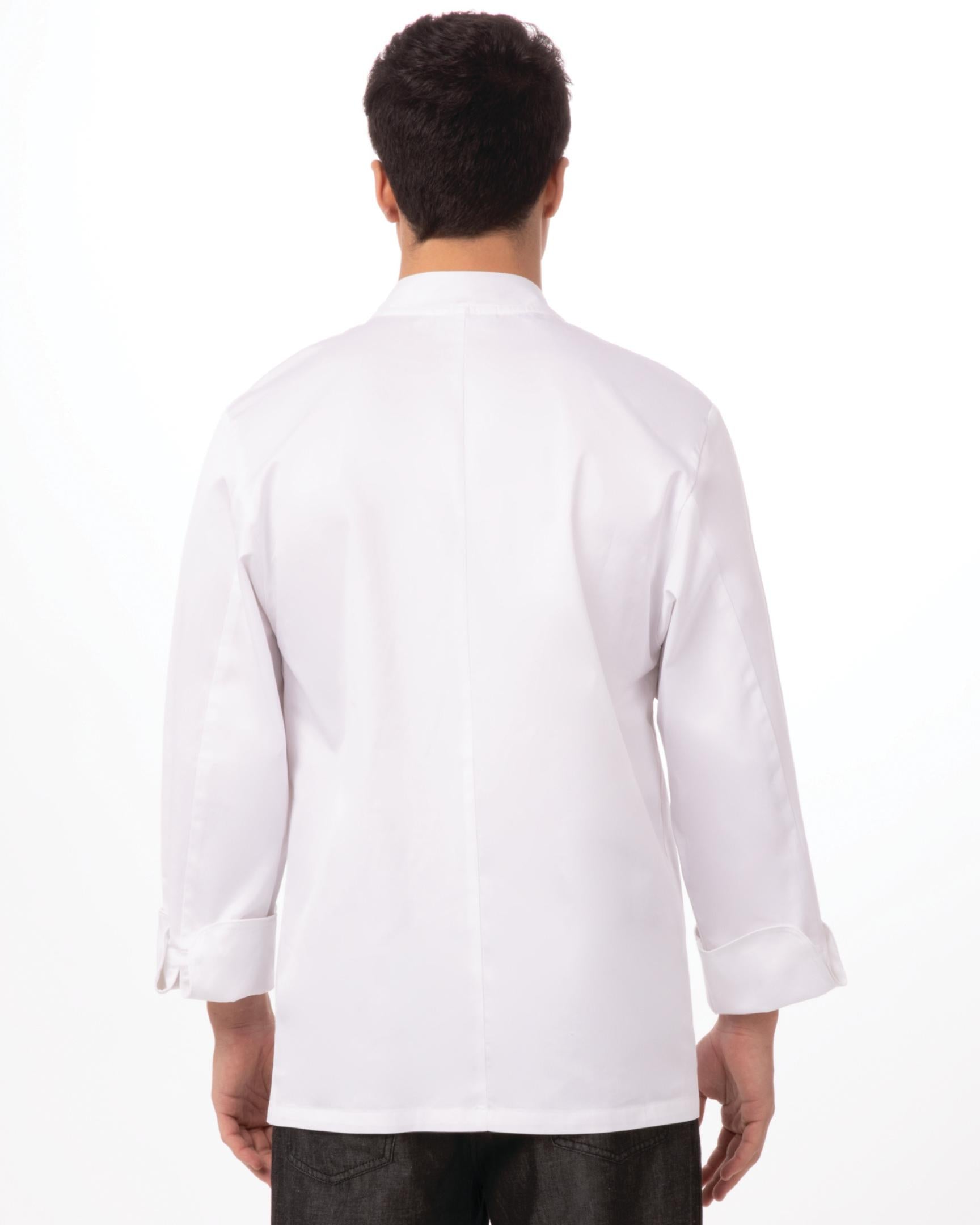 セントマーティン ホワイト クロスオーバーカラー 長袖 コックコート｜Chef Works Japan