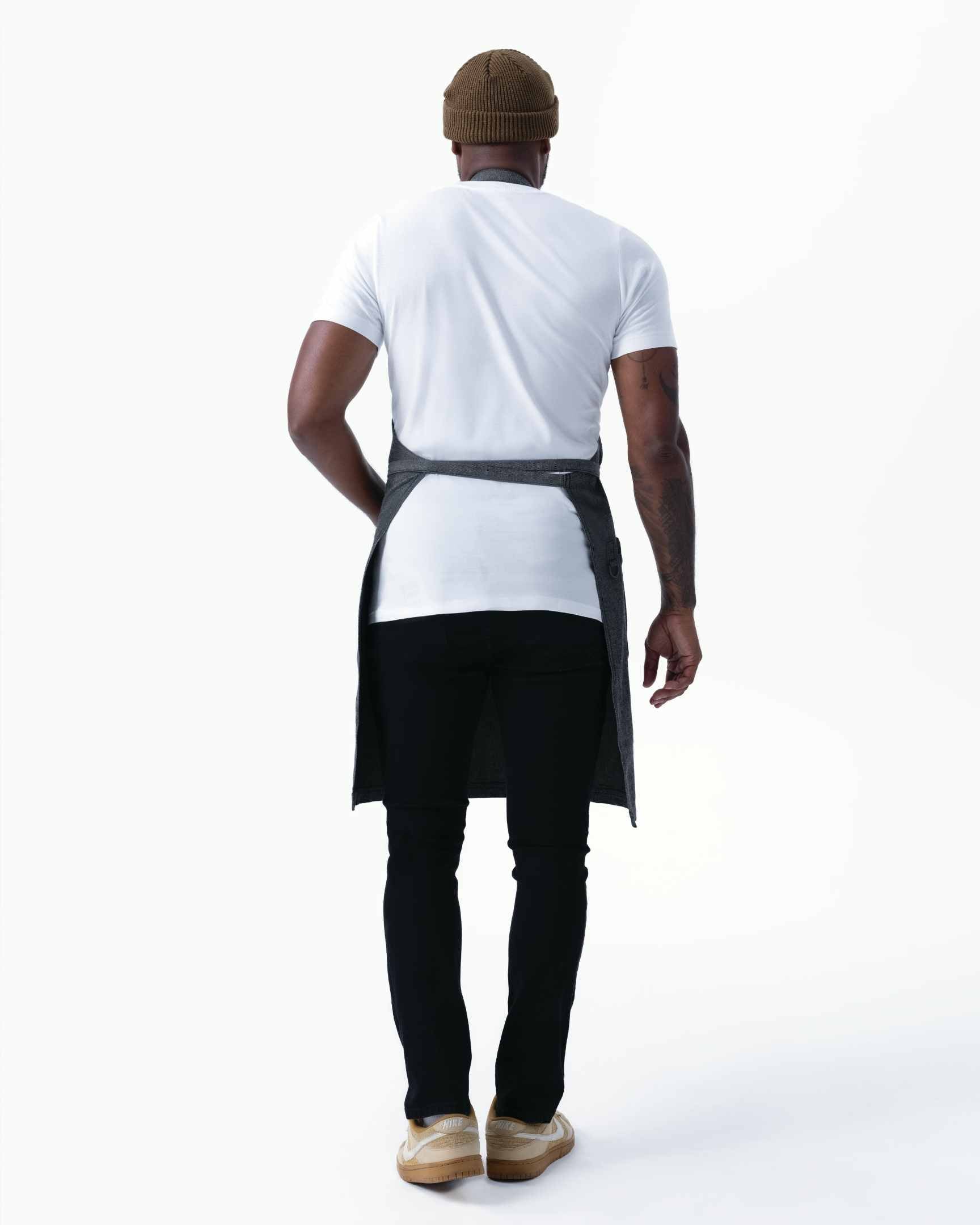 ユーティリティ 綿100% オックスフォード ブラック ナチュラル 《レギュラー》 胸当て エプロン｜Chef Works Japan