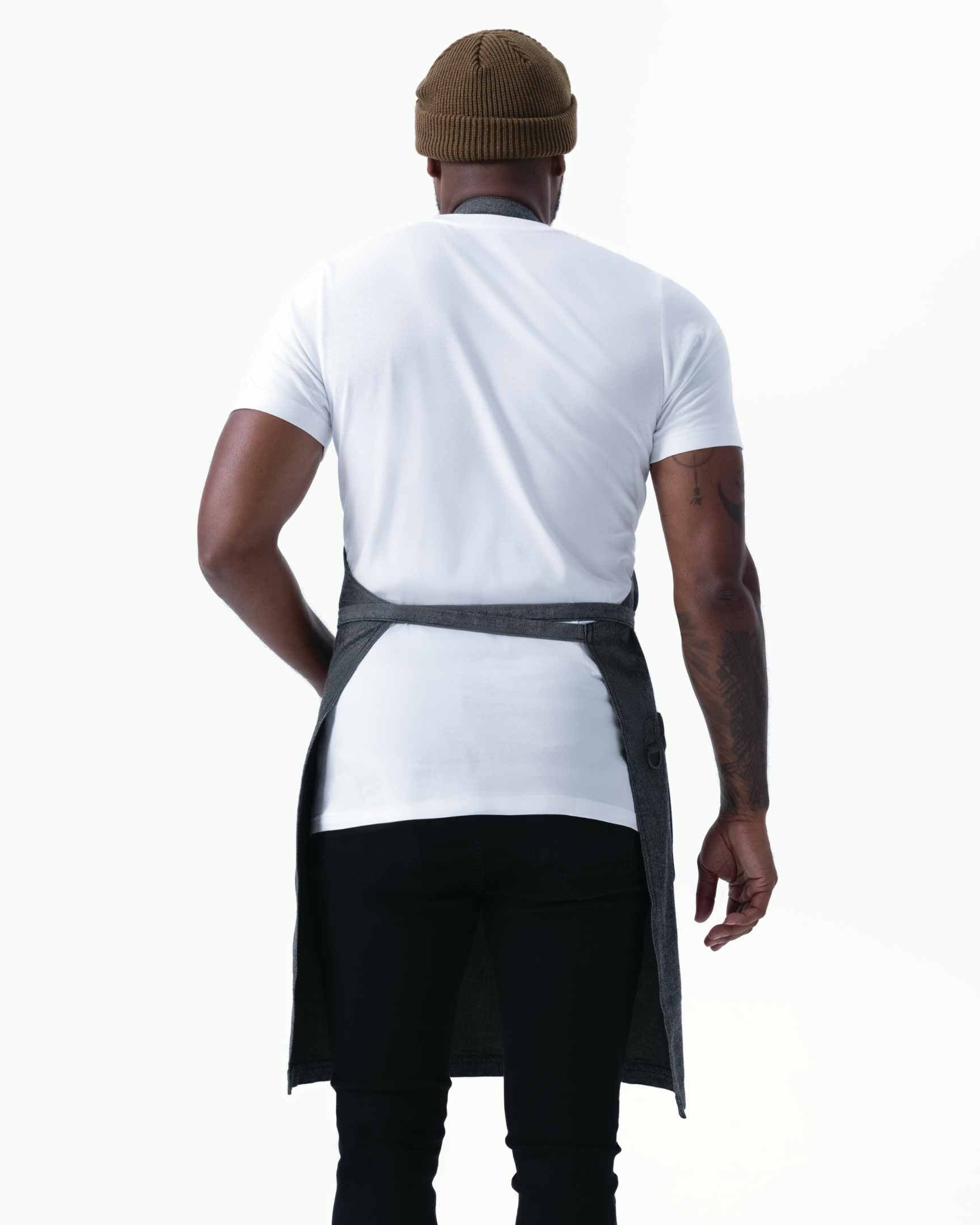 ユーティリティ 綿100% オックスフォード ブラック ナチュラル 《レギュラー》 胸当て エプロン｜Chef Works Japan