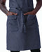 ユーティリティ 綿100% オックスフォード ネイビー ナチュラル 《レギュラー》 胸当て エプロン｜Chef Works Japan