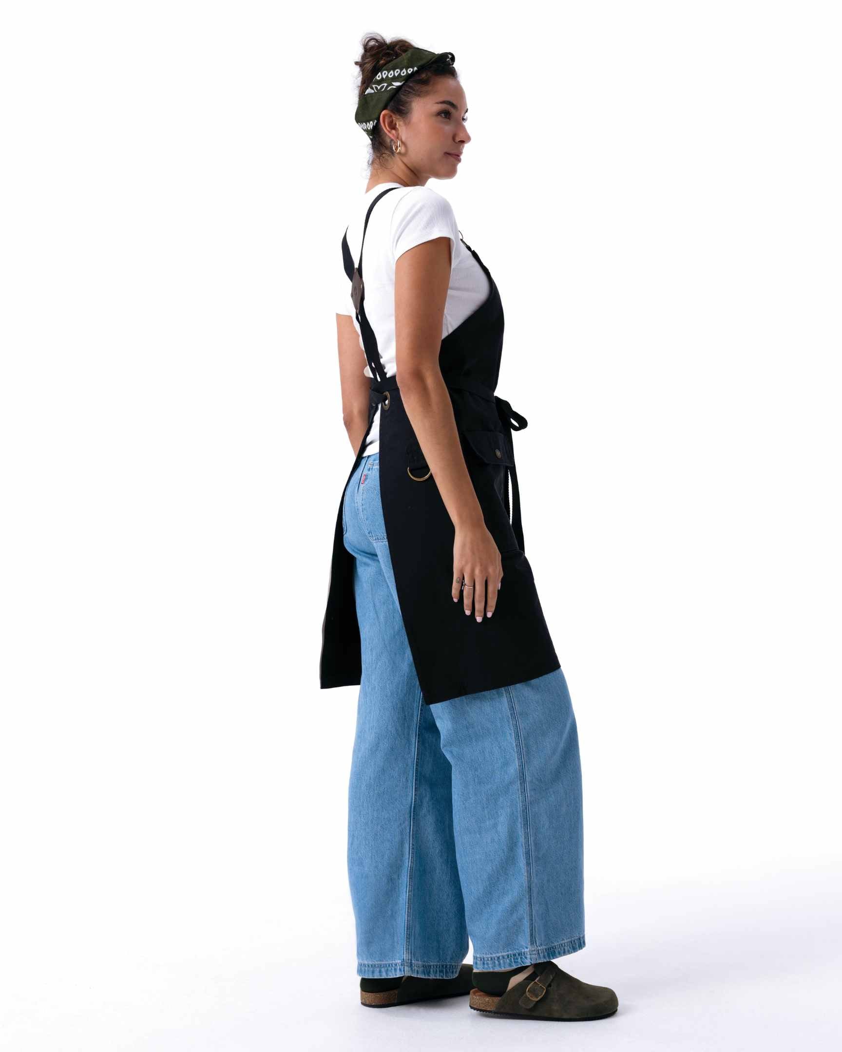 タクティカル 綿100% 厚地キャンバス ブラック 胸当て エプロン｜Chef Works Japan