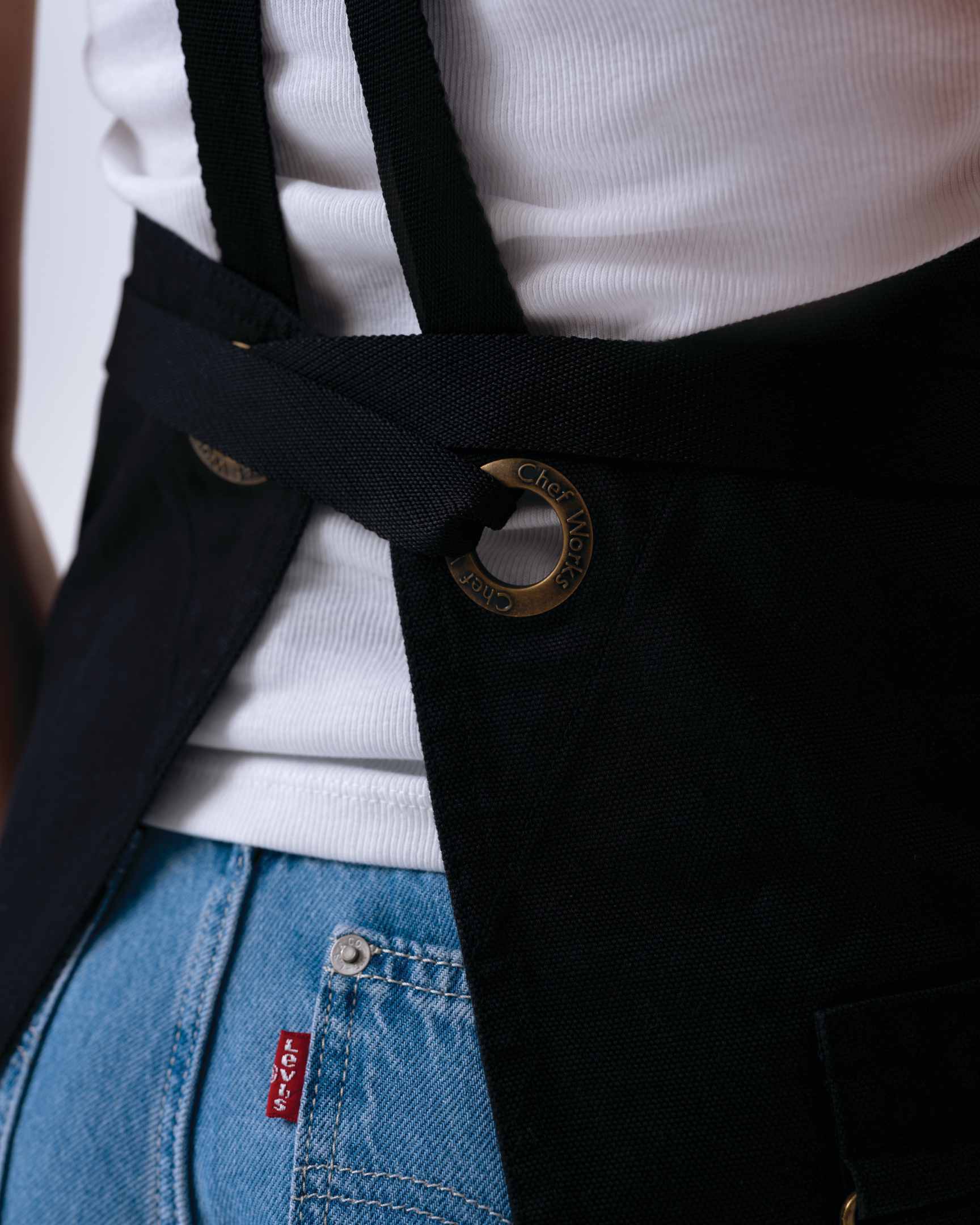 タクティカル 綿100% 厚地キャンバス ブラック 胸当て エプロン｜Chef Works Japan