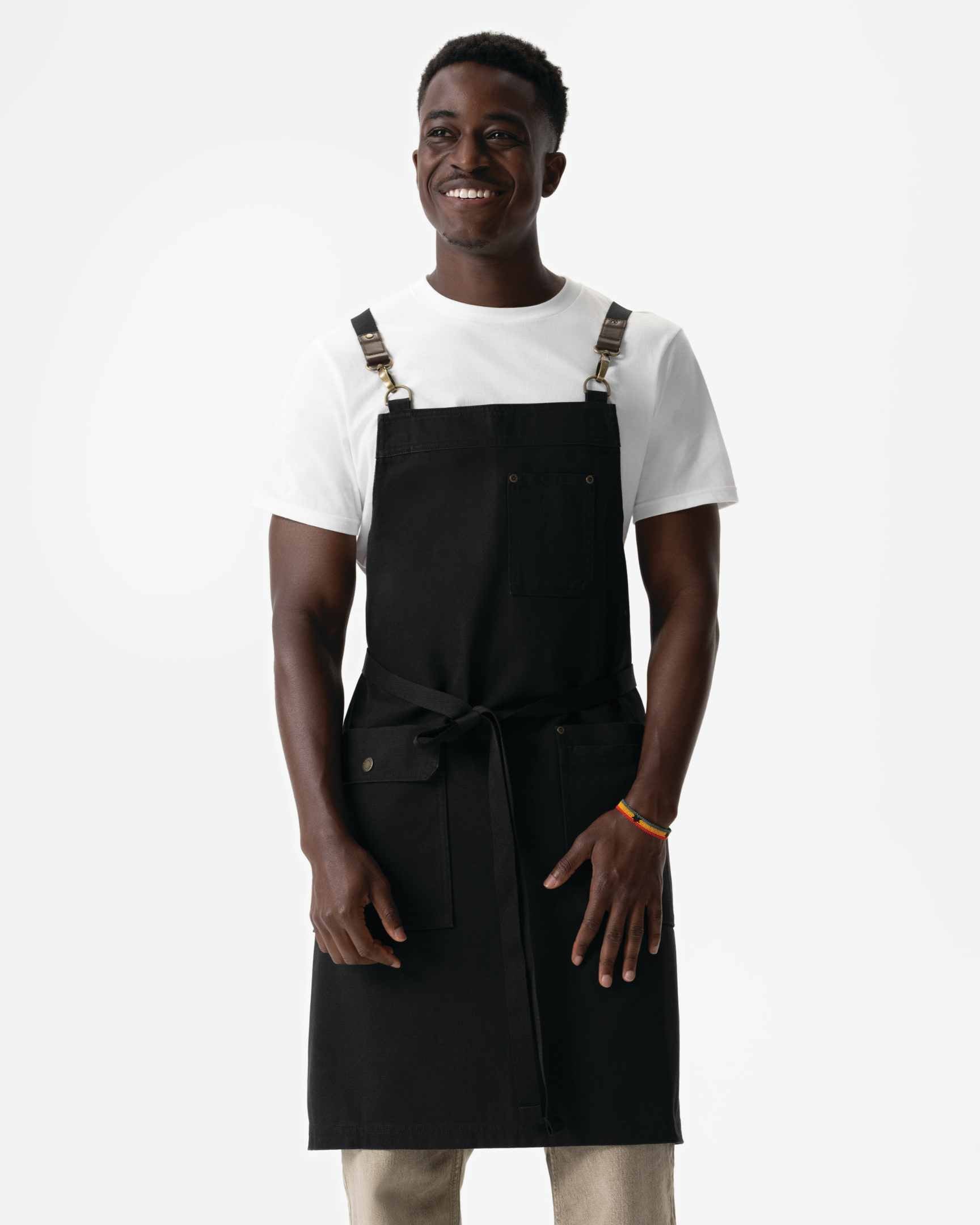 タクティカル 綿100% 厚地キャンバス ブラック 胸当て エプロン｜Chef Works Japan