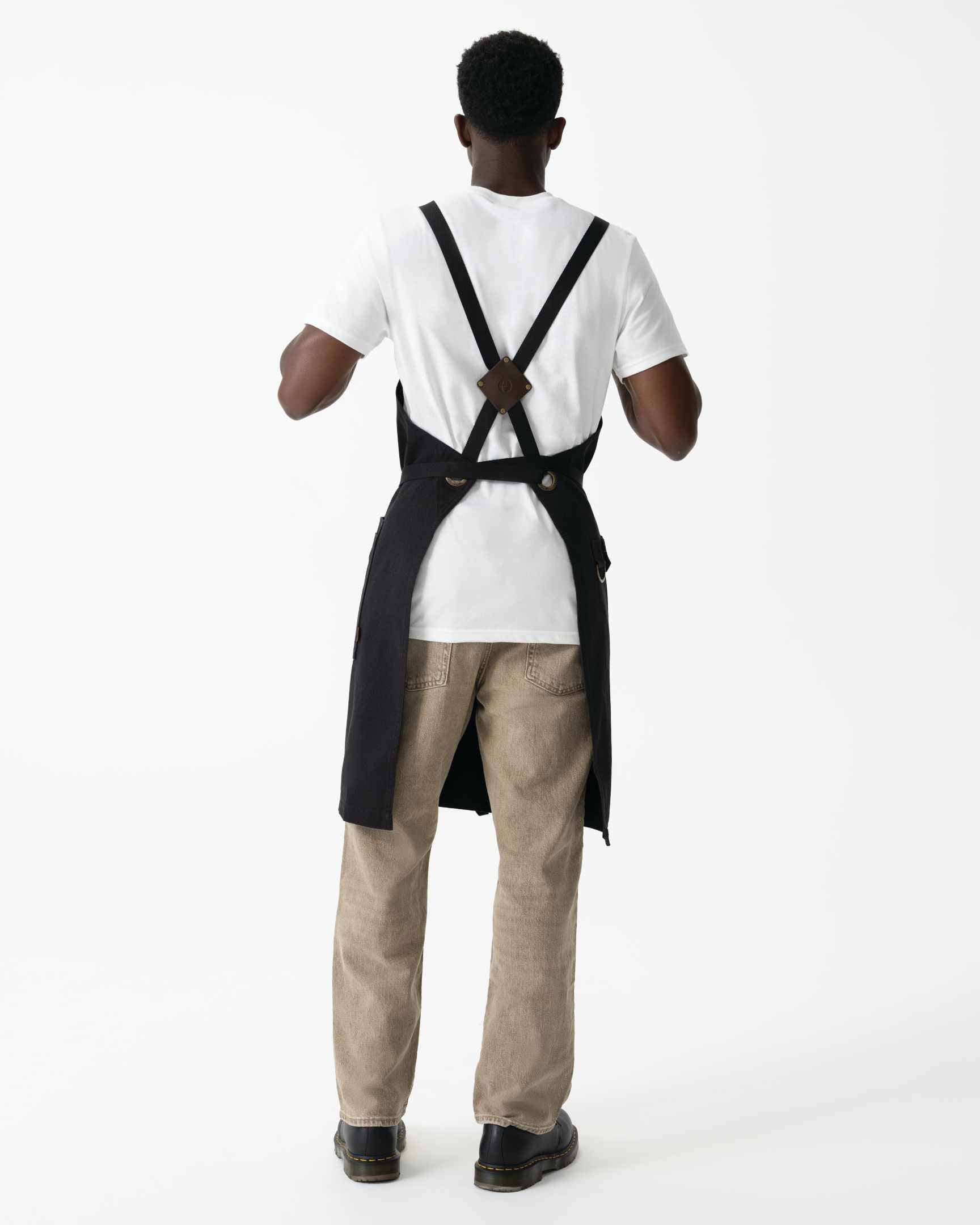 タクティカル 綿100% 厚地キャンバス ブラック 胸当て エプロン｜Chef Works Japan