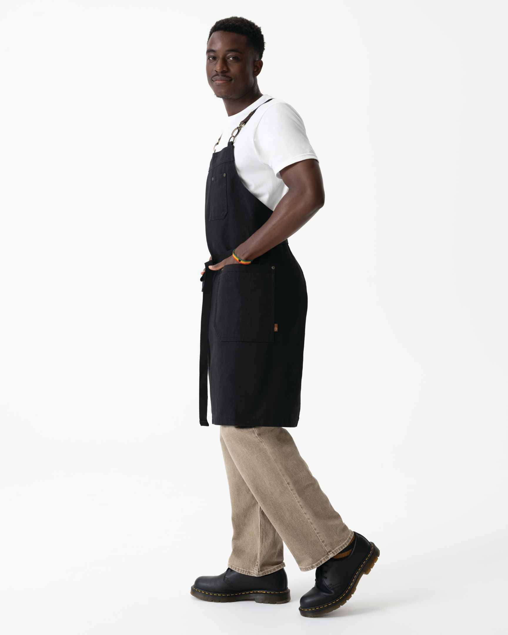 タクティカル 綿100% 厚地キャンバス ブラック 胸当て エプロン｜Chef Works Japan