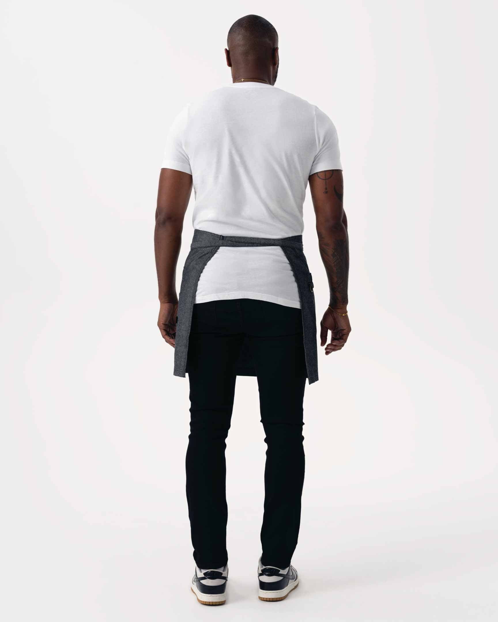 ユーティリティ 綿100% オックスフォード ブラック ナチュラル ミドル サロン（前掛け） エプロン｜Chef Works Japan