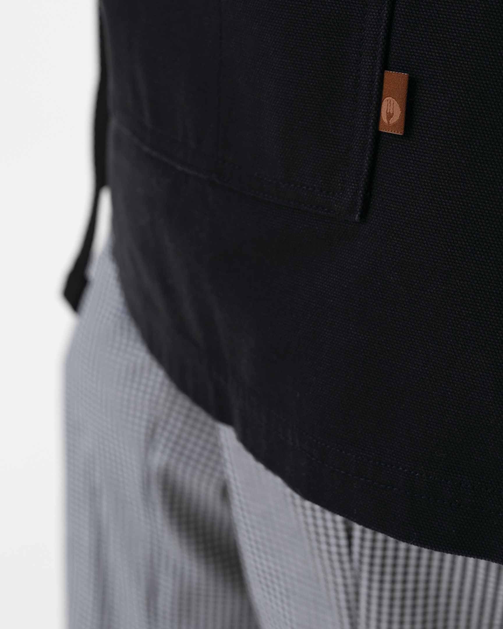 タクティカル 綿100% 厚地キャンバス ブラック ミドル サロン（前掛け） エプロン｜Chef Works Japan