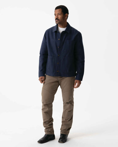 メンズ チョアコート ネイビー 綿100％ キャンバス モールスキン調｜Chef Works Japan