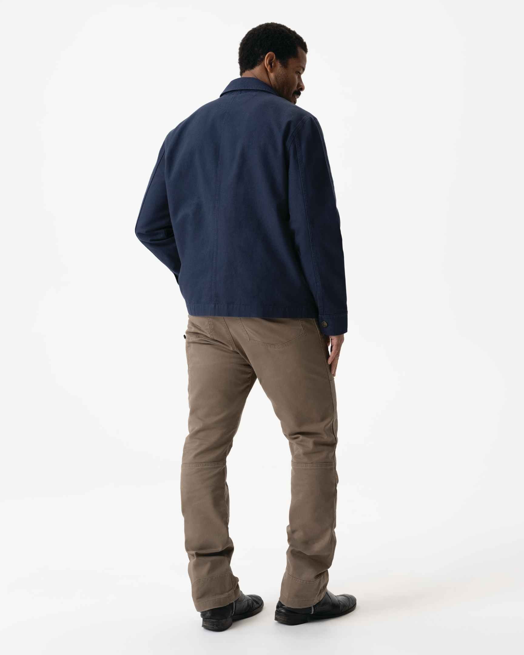 メンズ チョアコート ネイビー 綿100％ キャンバス モールスキン調｜Chef Works Japan