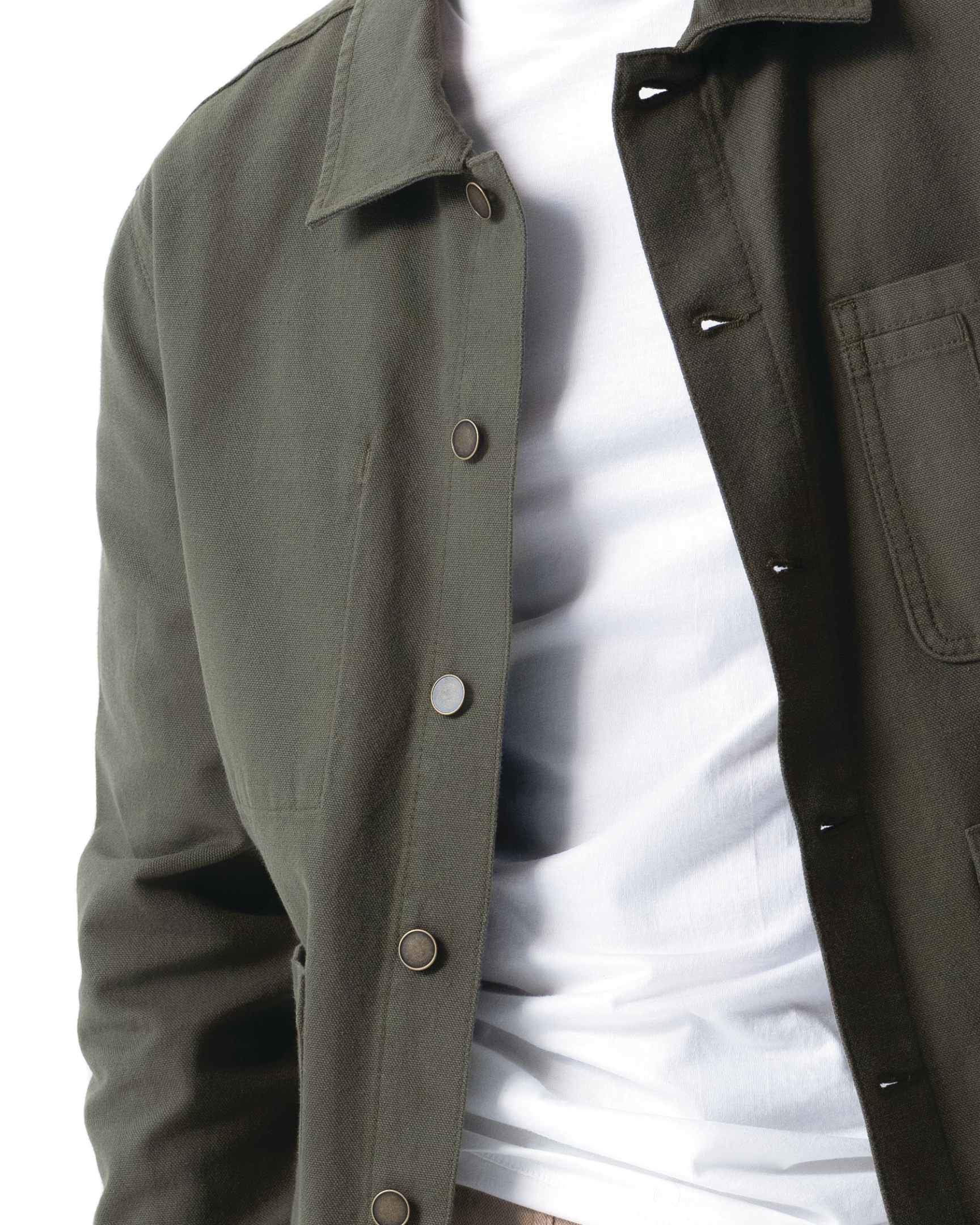 メンズ チョアコート オリーブグリーン 綿100％ キャンバス モールスキン調｜Chef Works Japan