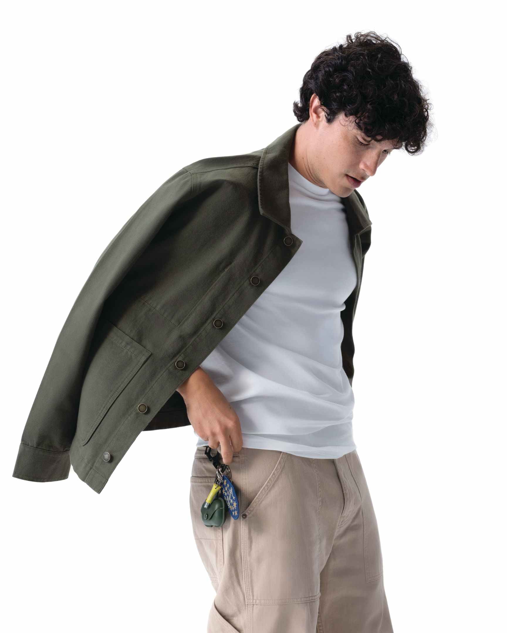 メンズ チョアコート オリーブグリーン 綿100％ キャンバス モールスキン調｜Chef Works Japan