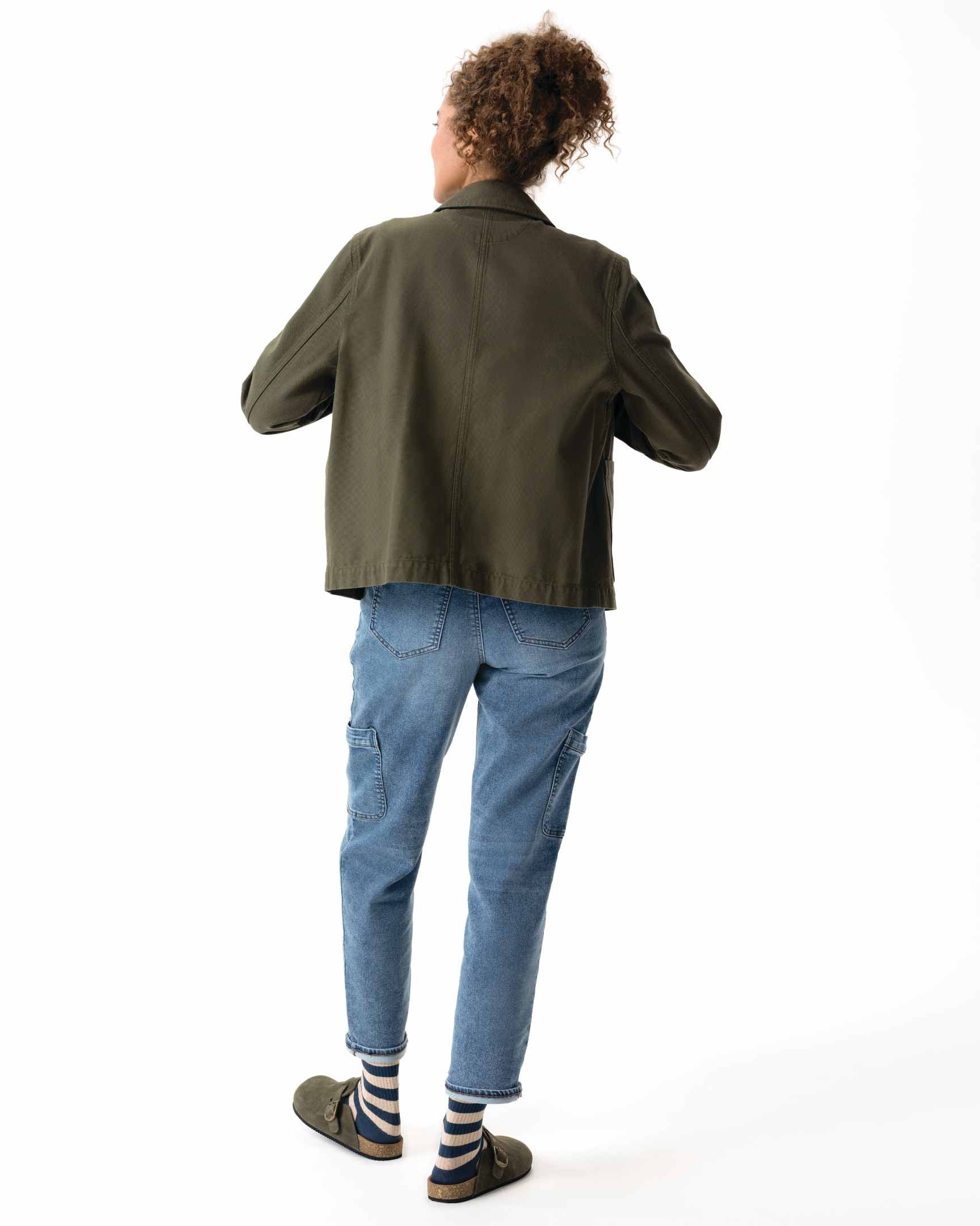 レディース チョアコート オリーブグリーン 綿100％ キャンバス モールスキン調｜Chef Works Japan